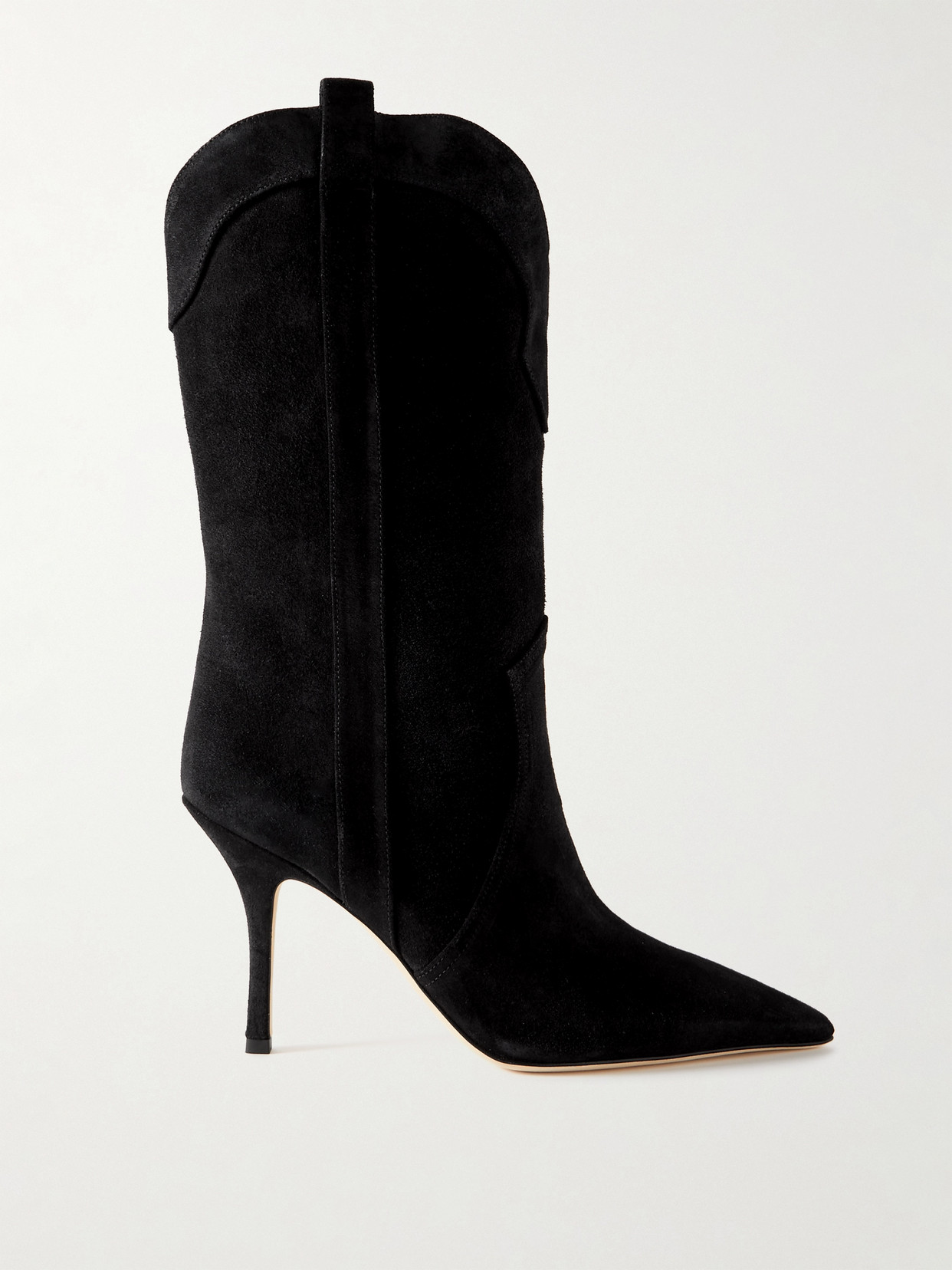 Paris Texas Paloma Suede Boots In Black