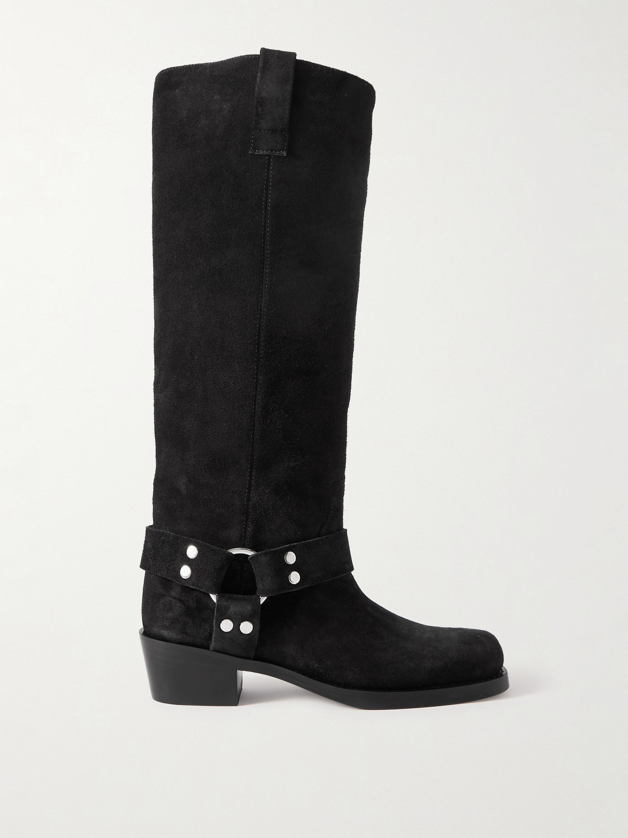 Paris Texas Roxy Suede Knee Boots - Black