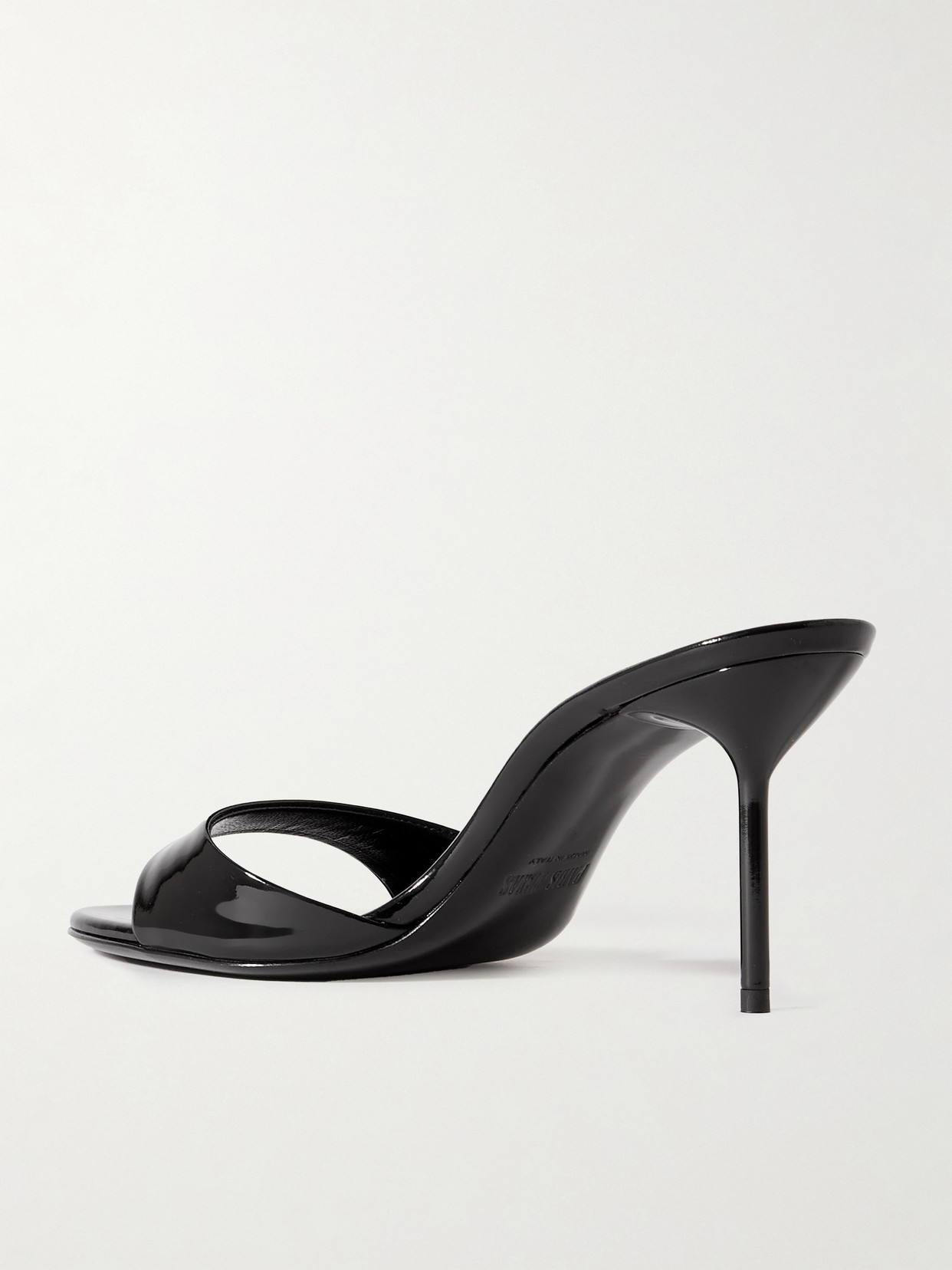 Paris Texas Lidia Patent Leather Heel Sandals In Black