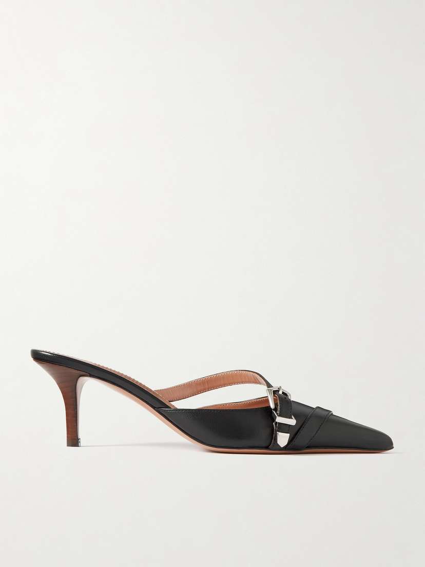 Paris Texas Ashley Cutout Embellished Leather Mules