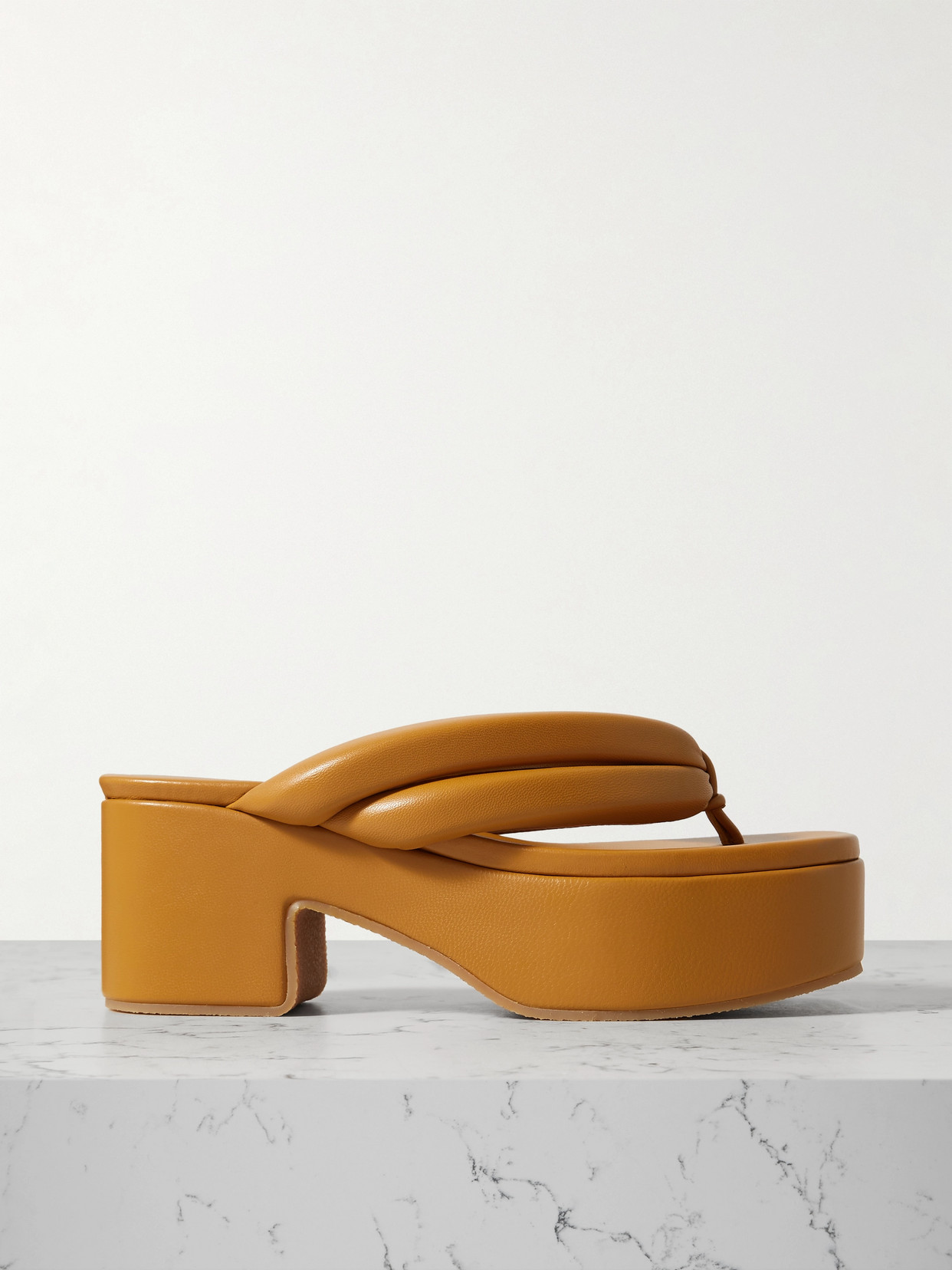 Dries Van Noten - Leather Platform Sandals - Brown