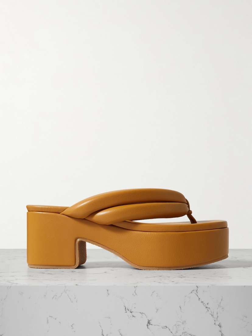 Dries Van Noten Leather Platform Sandals