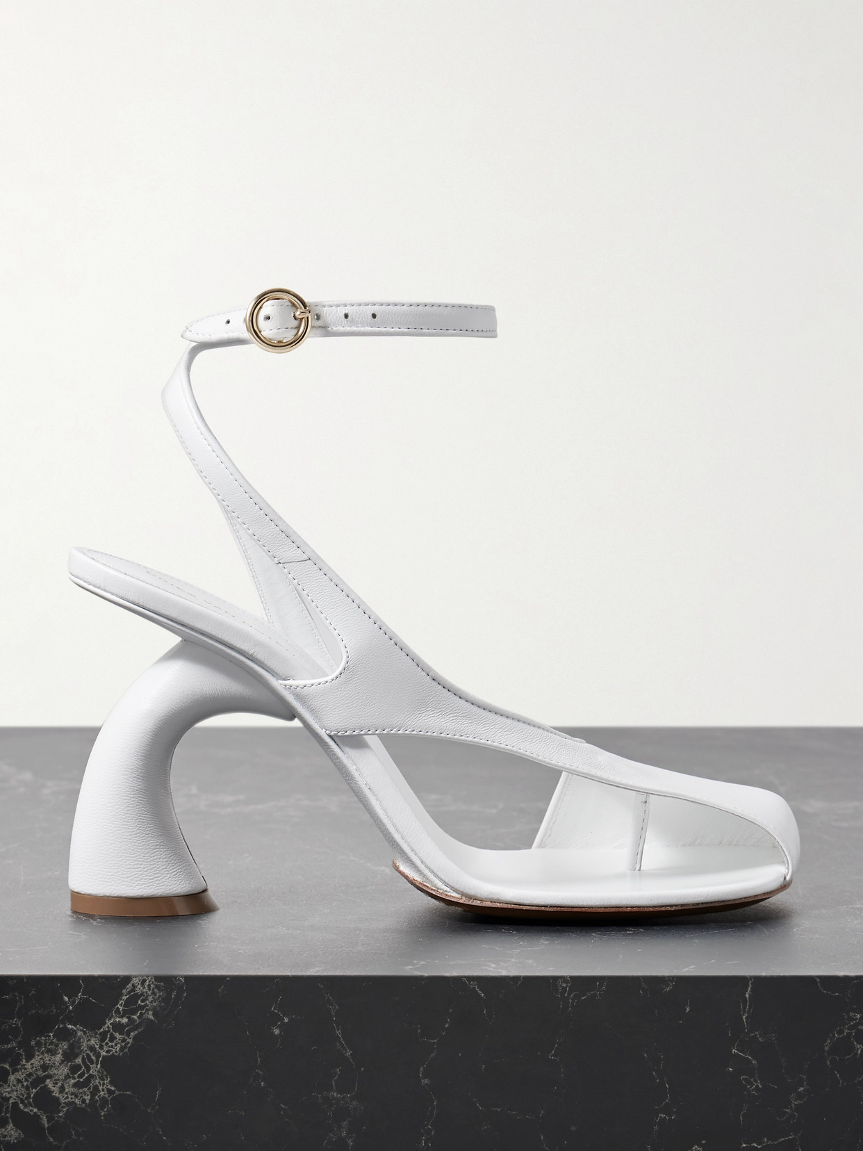 DRIES VAN NOTEN CUTOUT LEATHER SANDALS