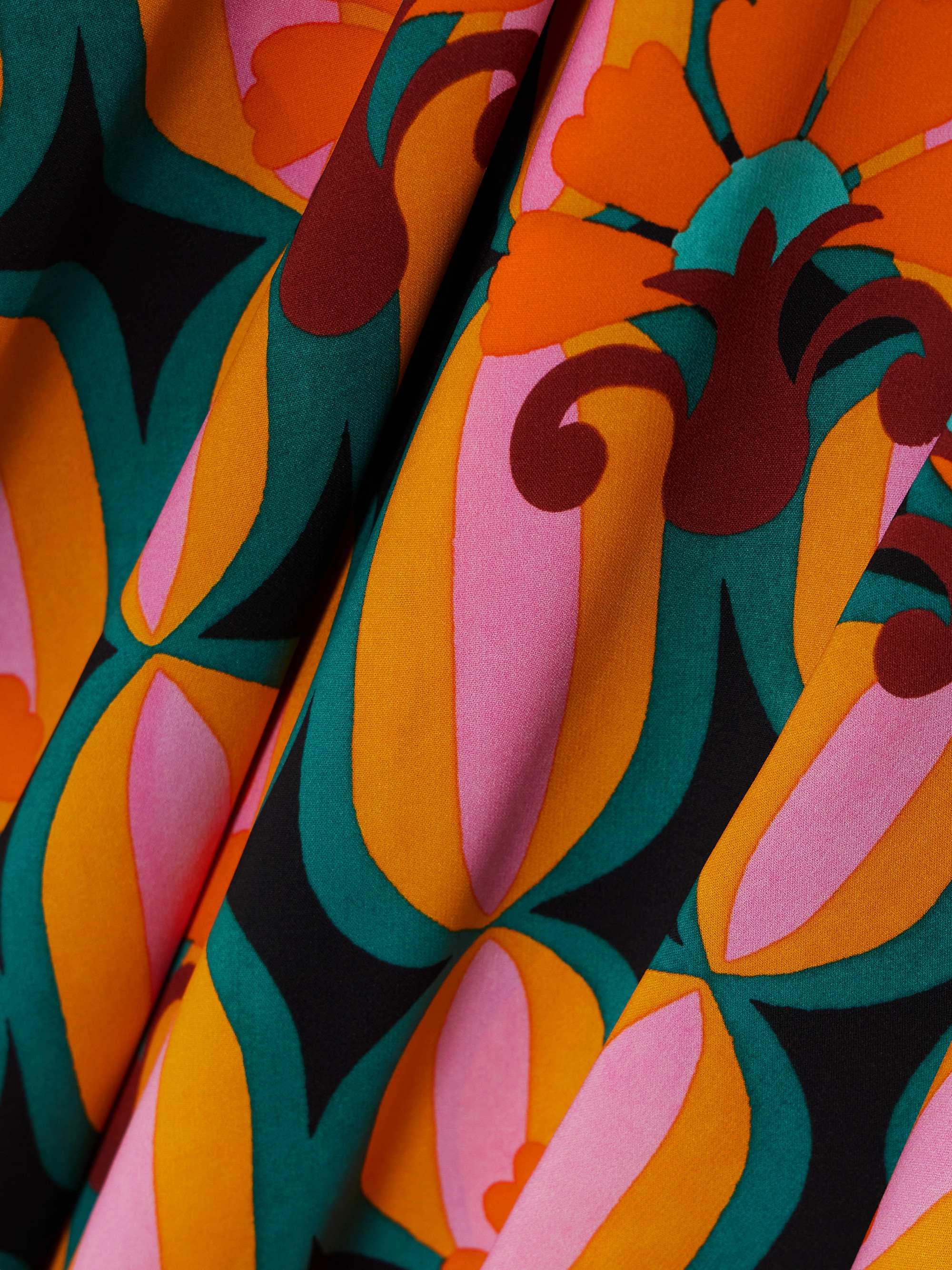La DoubleJ Belted printed crepe maxi shirt dress thumbnail