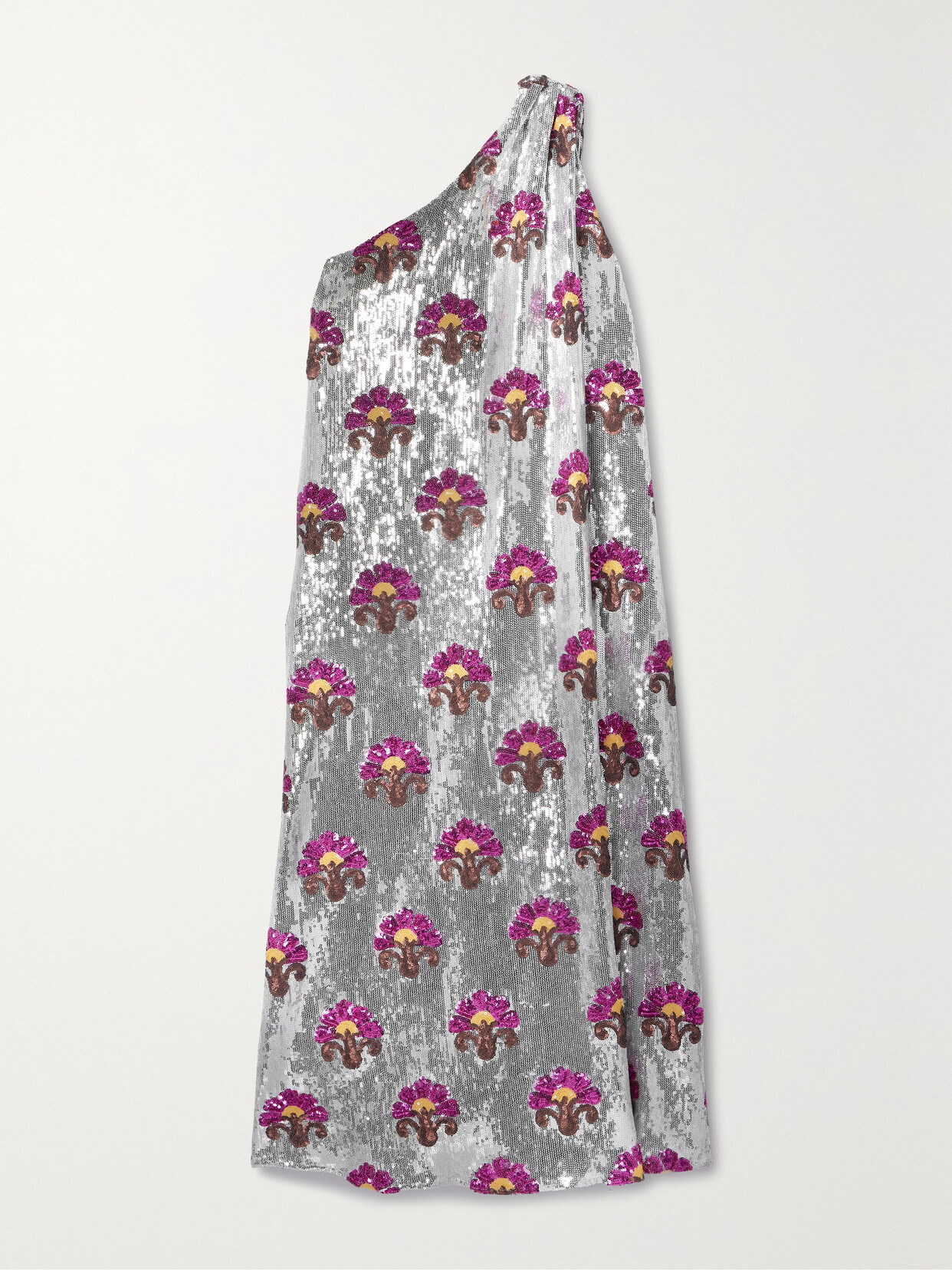 La Doublej Roy Midi Dress In Silver