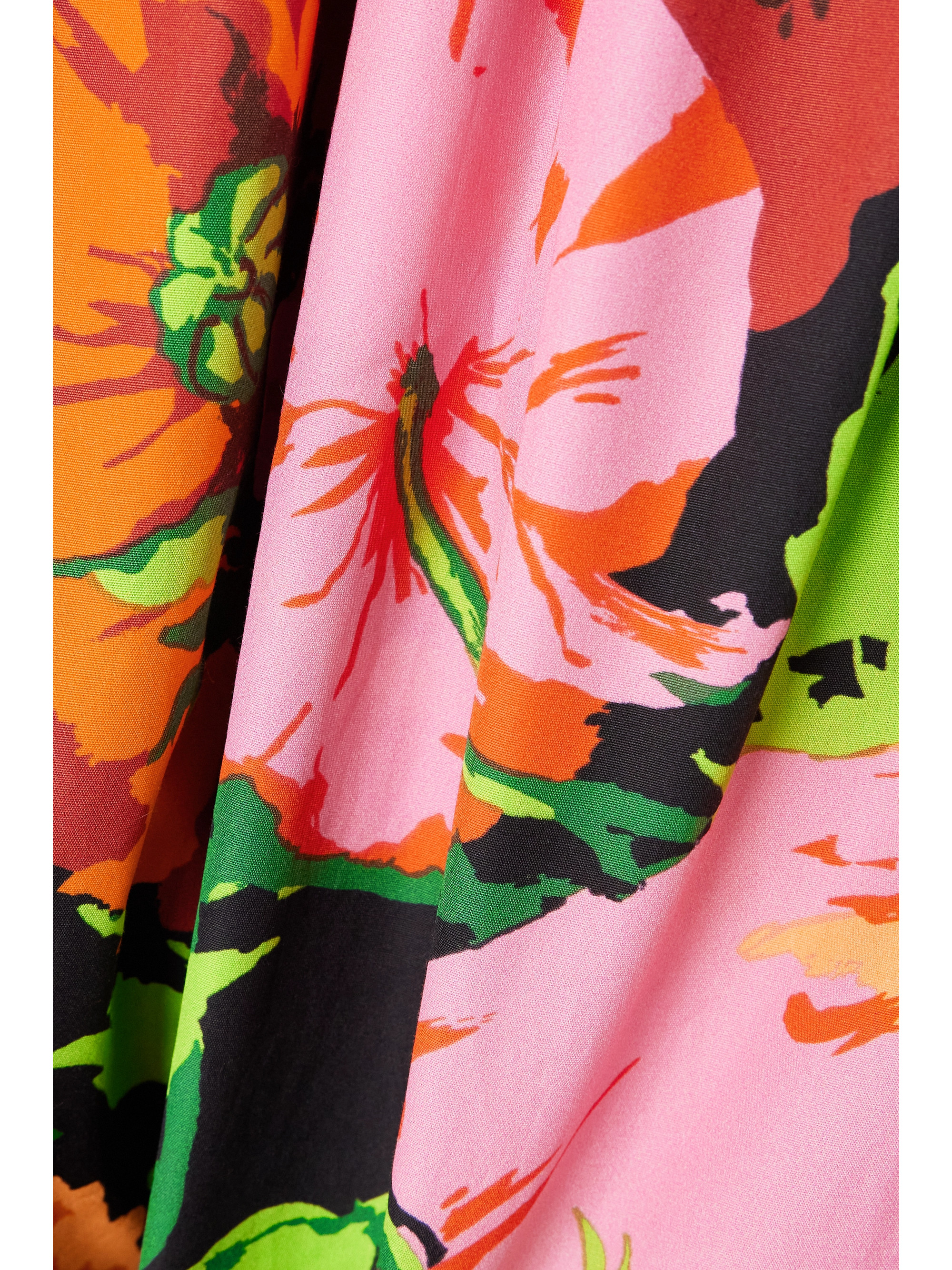 La DoubleJ Breakfast off-the-shoulder floral-print cotton-poplin midi dress thumbnail