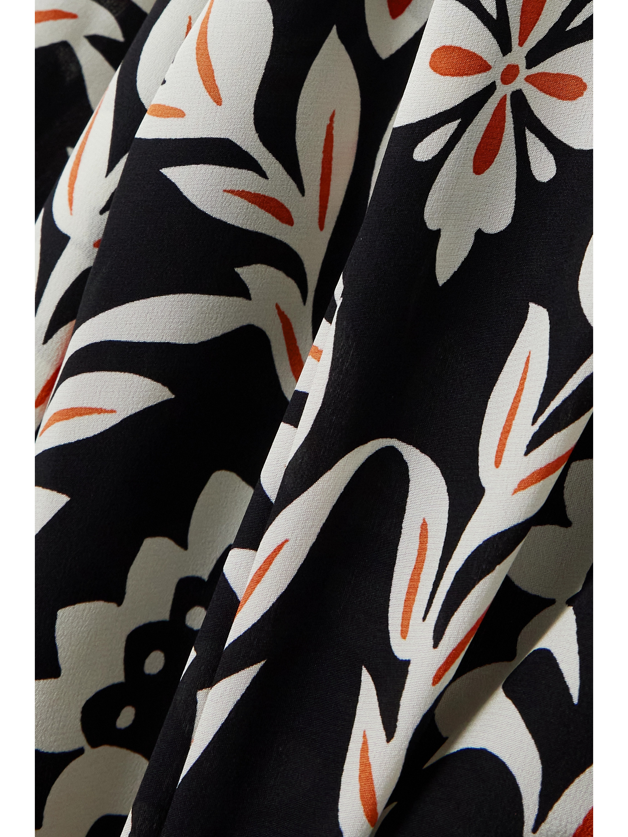 La DoubleJ Ascot pussy-bow printed silk crepe de chine shirt