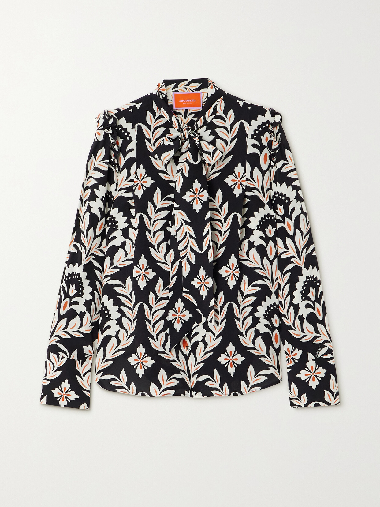 La Doublej Ascot Shirt Ghirlanda In Black
