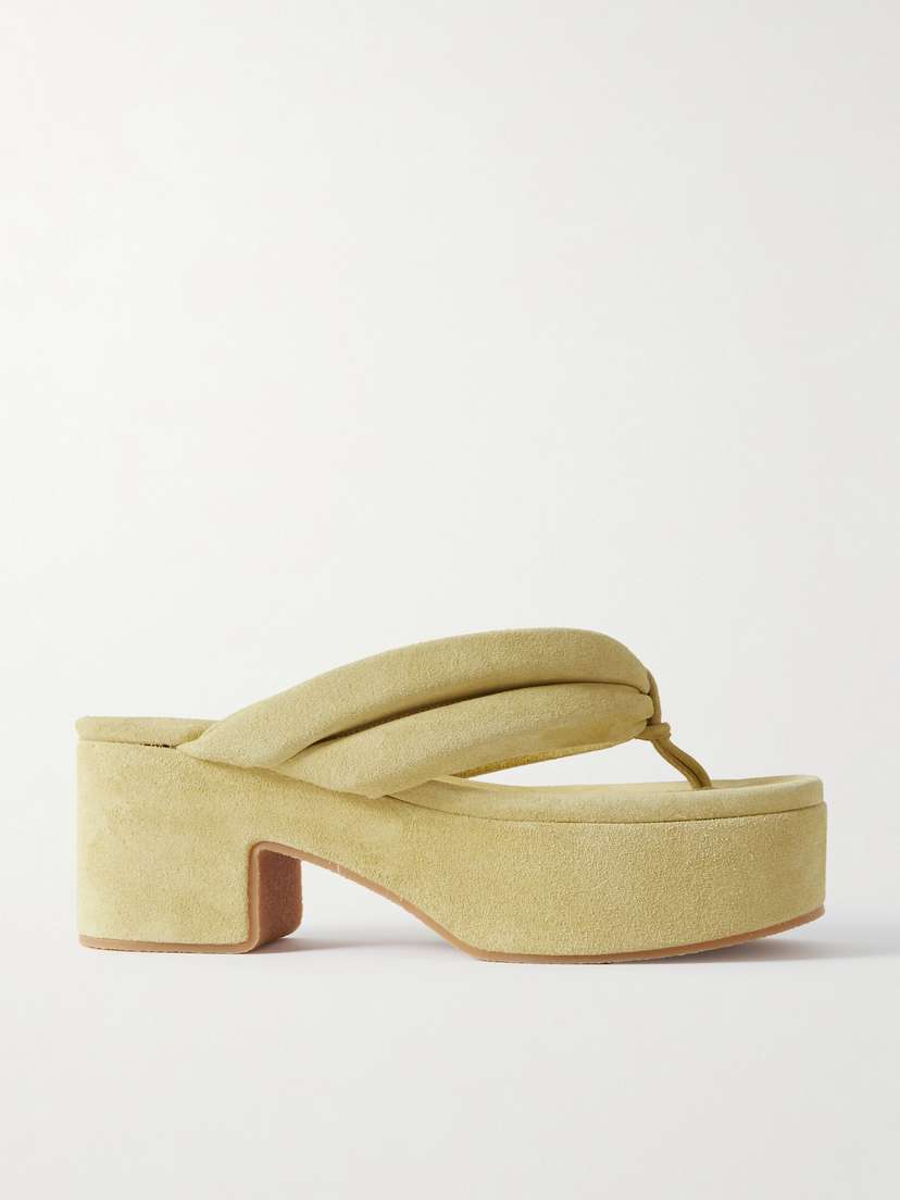 Dries Van Noten Suede Platform Sandals