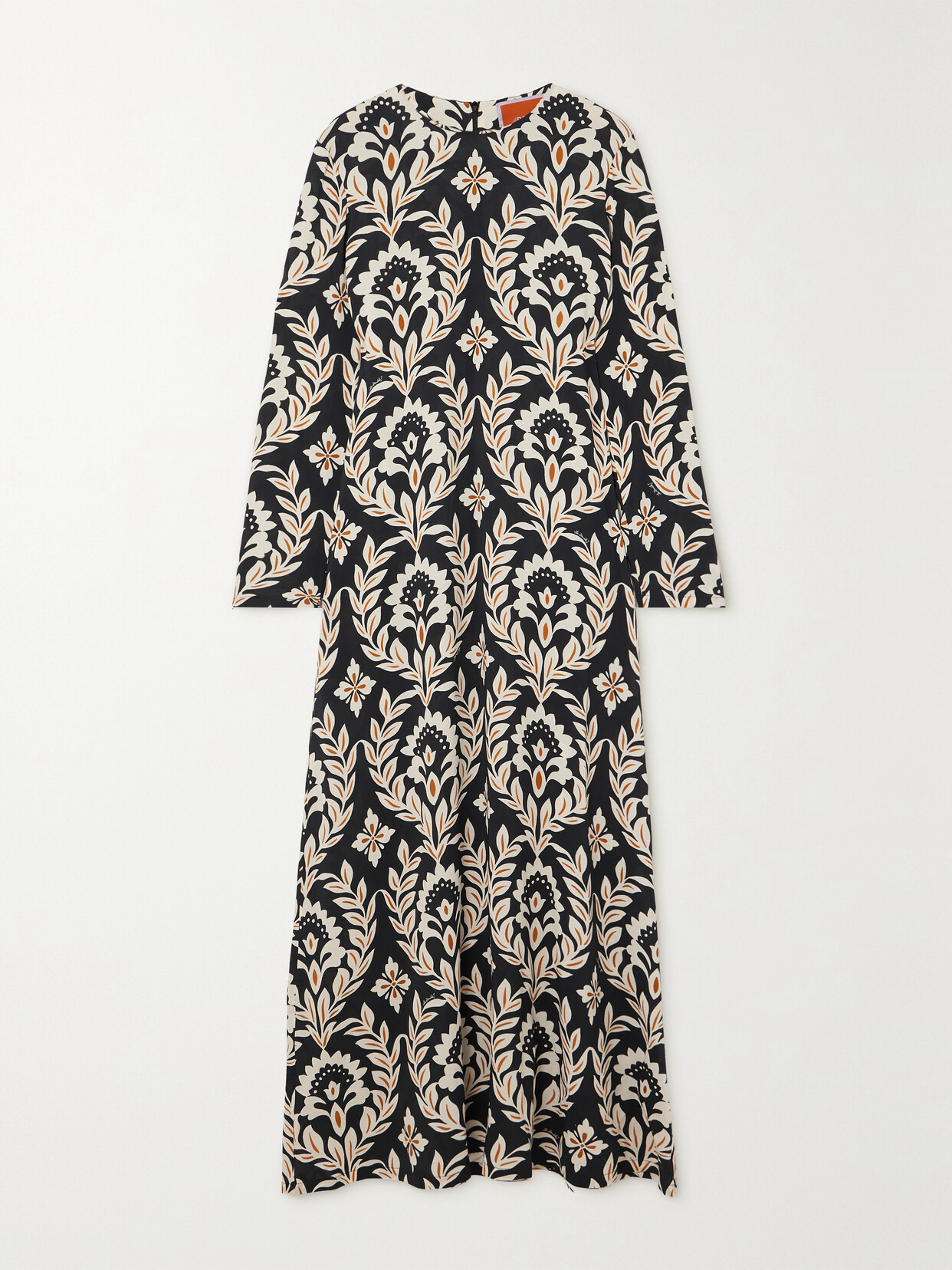 La DoubleJ - Swing Printed Crepe Maxi Dress - Black