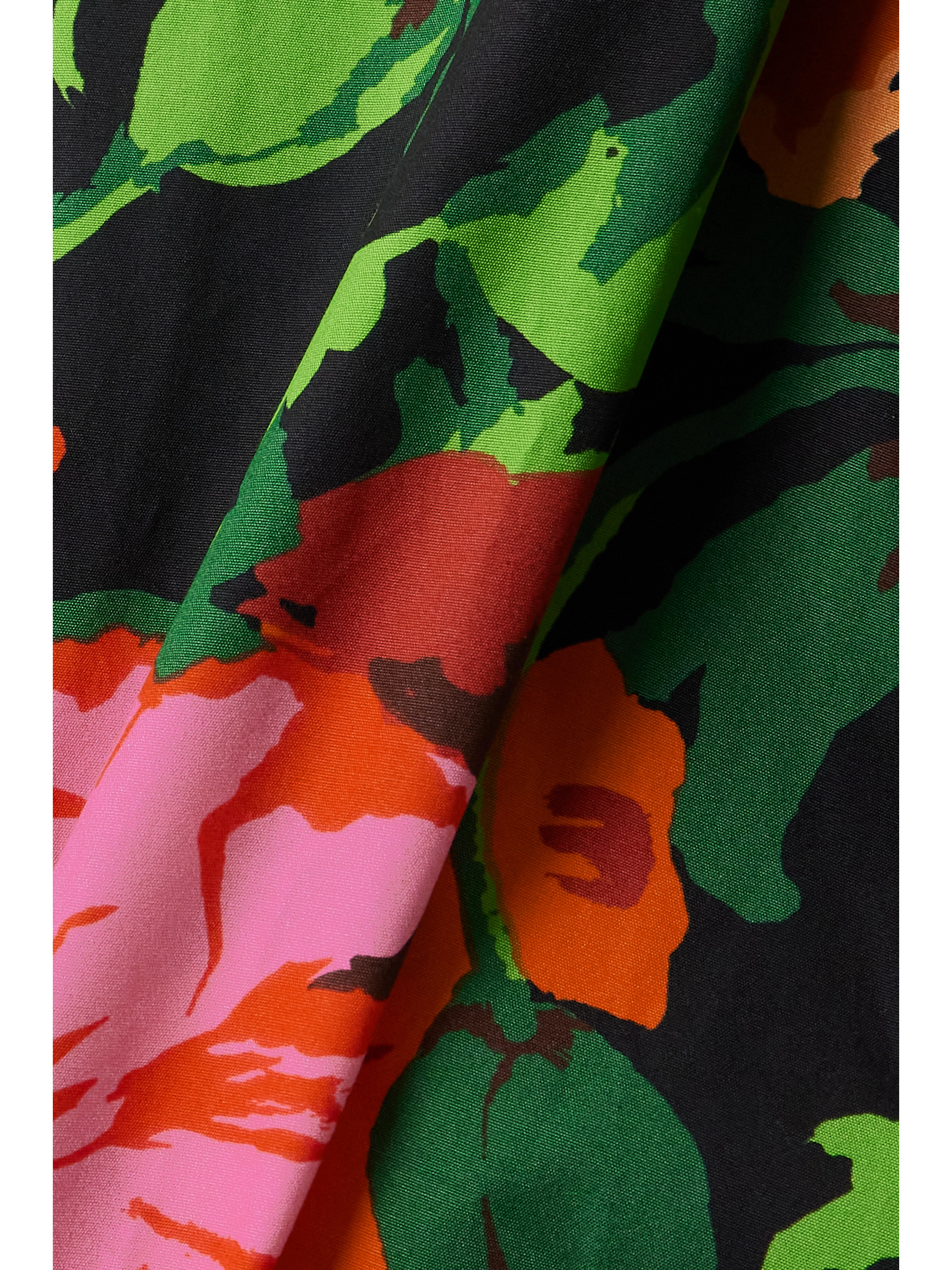 La DoubleJ Choux floral-print cotton-poplin mini shirt dress