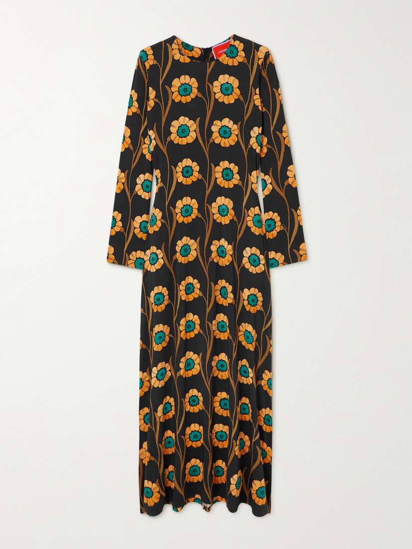 La DoubleJ Swing Floral-print Crepe Maxi Dress - xx large