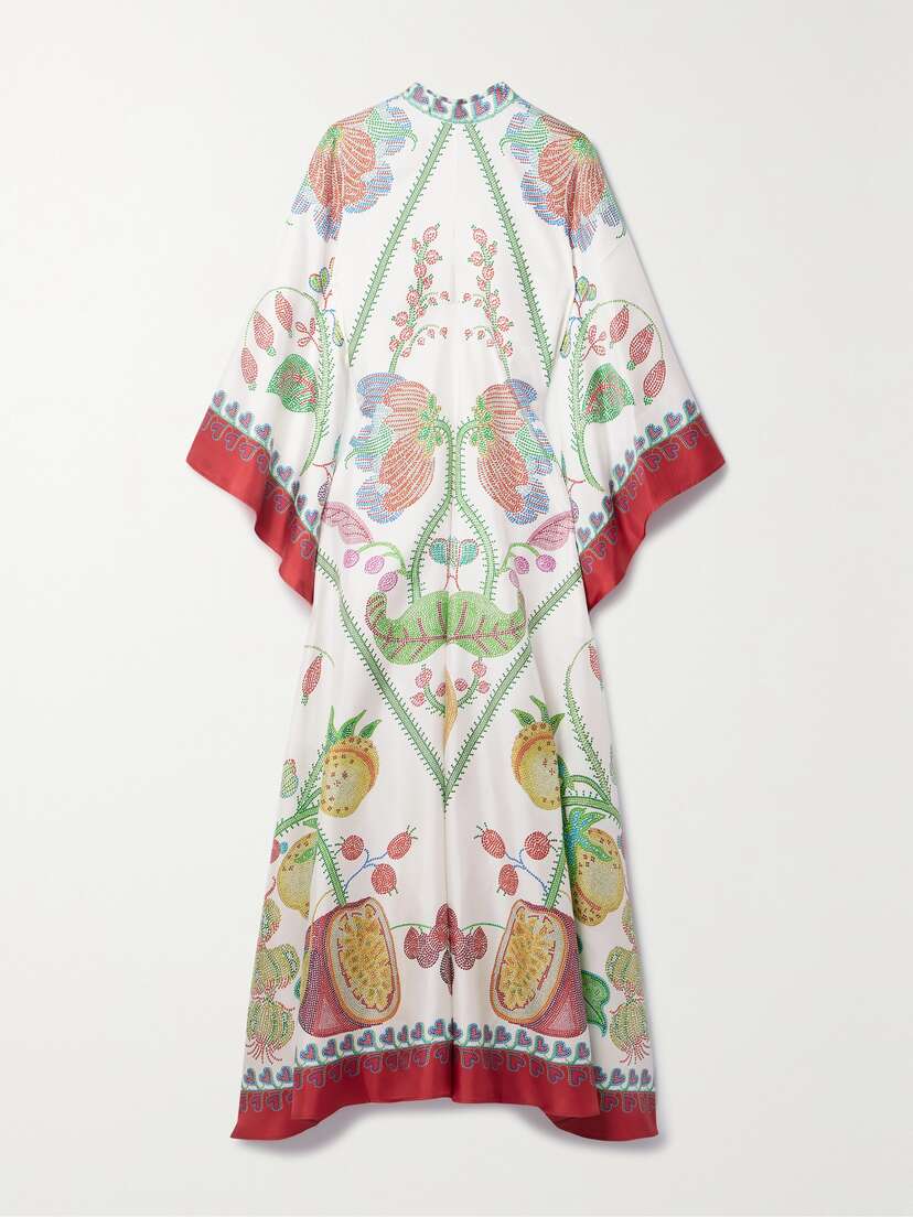 La DoubleJ Magnifico Printed Silk-twill Maxi Dress - xx large