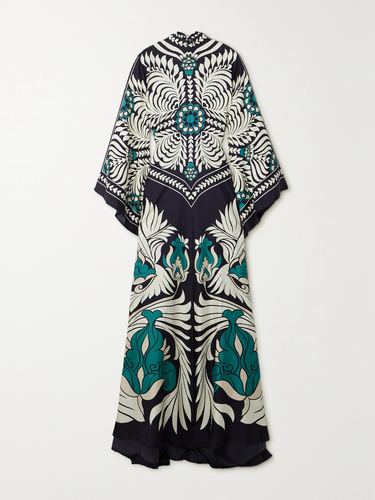 Shop La Doublej Magnifico Printed Silk-twill Maxi Dress In Multi