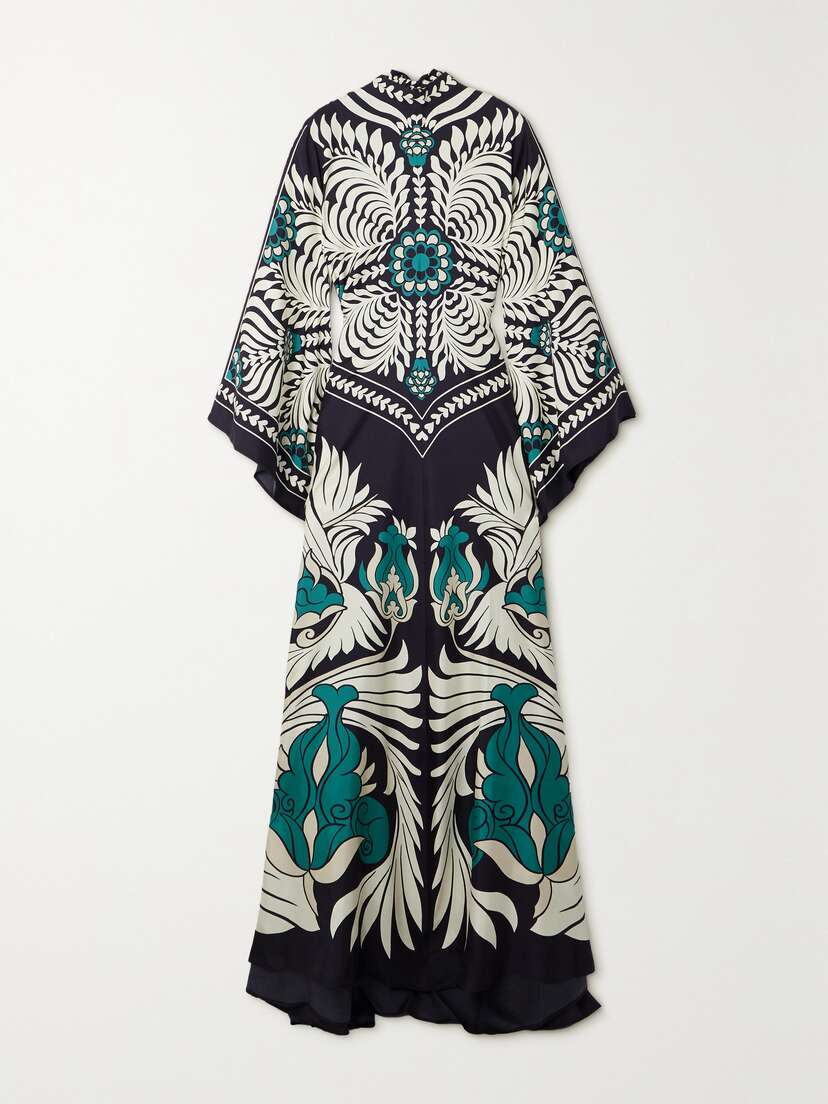 La DoubleJ Magnifico Printed Silk-twill Maxi Dress - xx large
