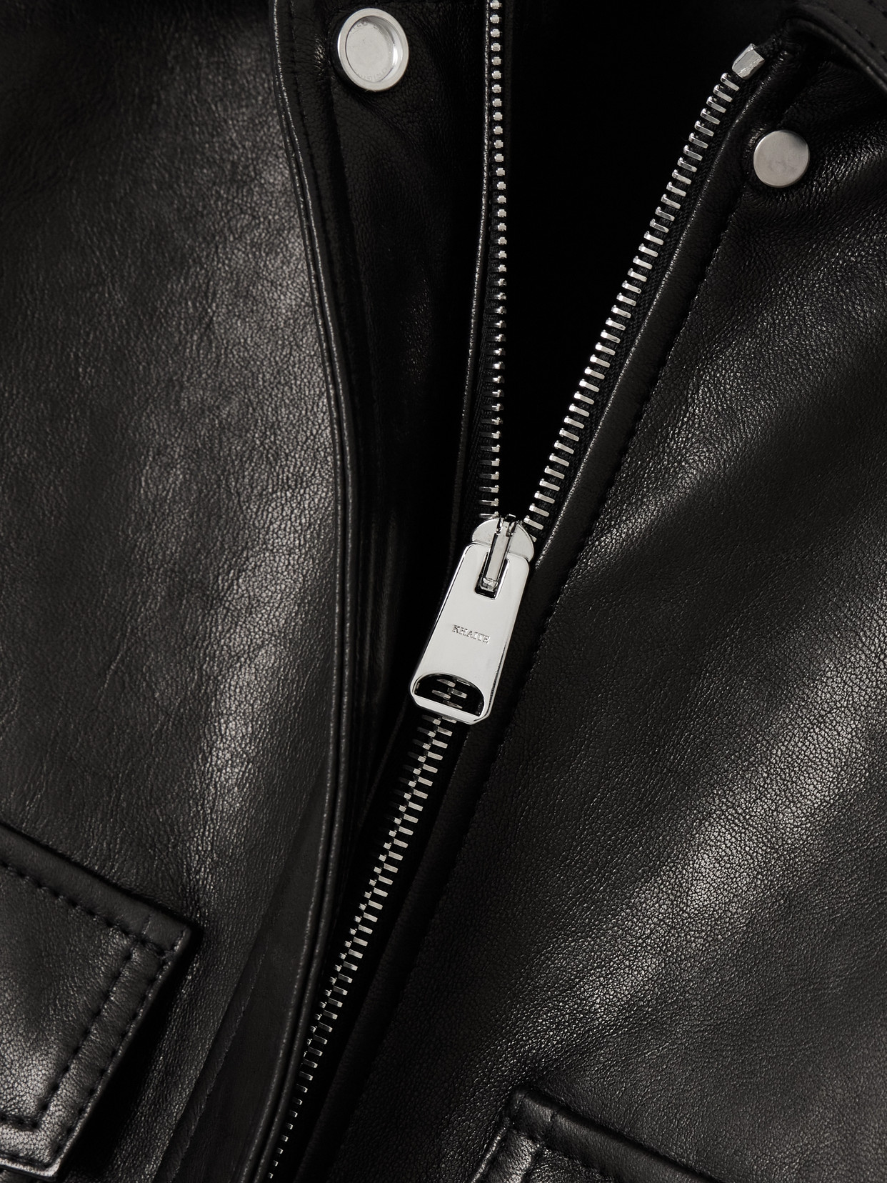 Khaite The Cordelia Leather Jacket In Black