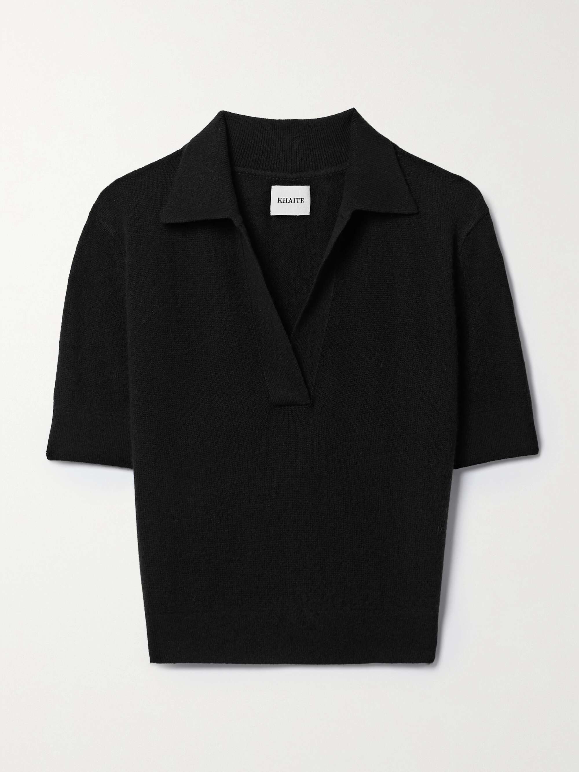 KHAITE Shrunken Jo cashmere-blend polo shirt | NET-A-PORTER
