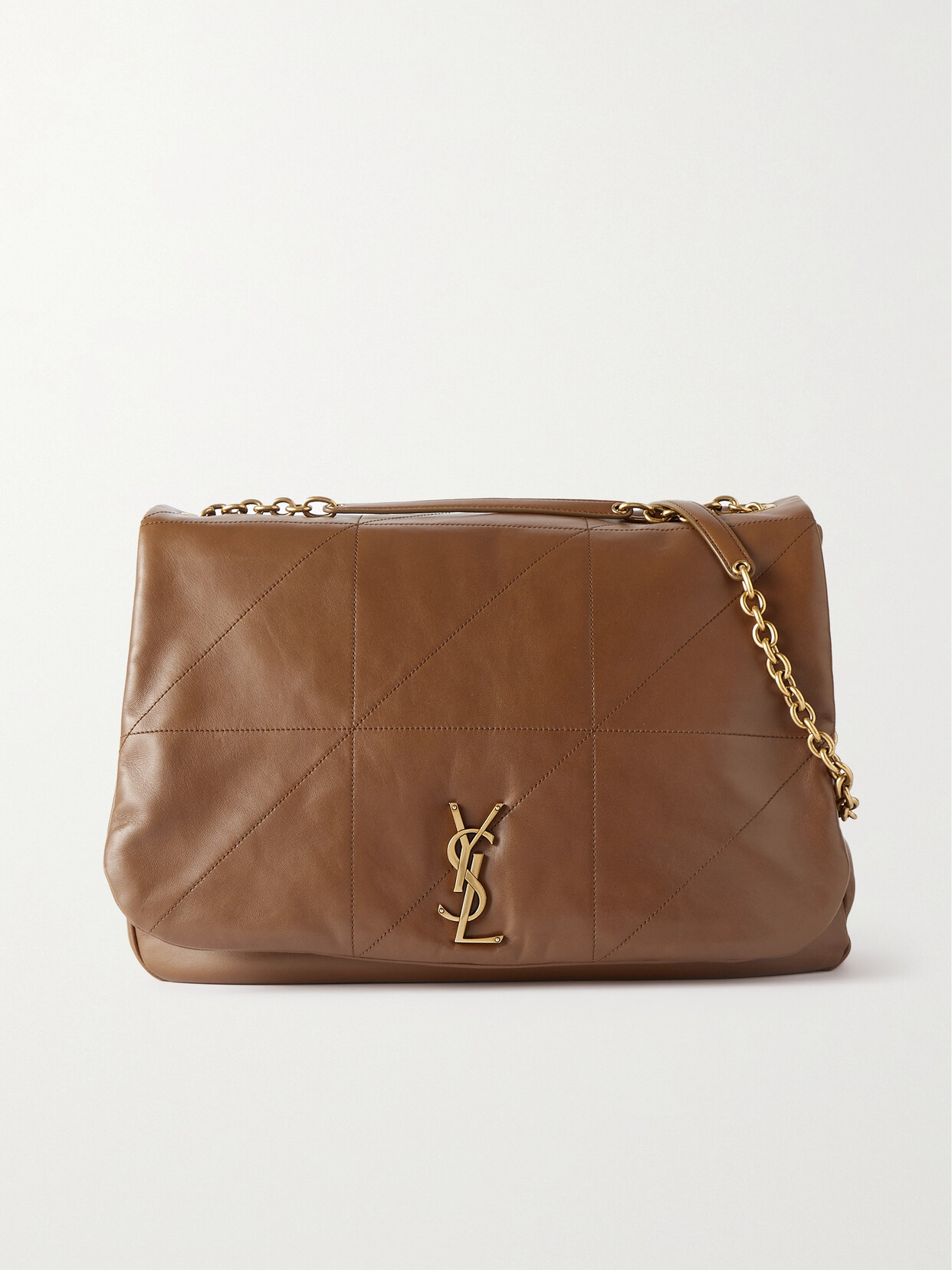 SAINT LAURENT - Jamie Quilted Leather Shoulder Bag - Brown