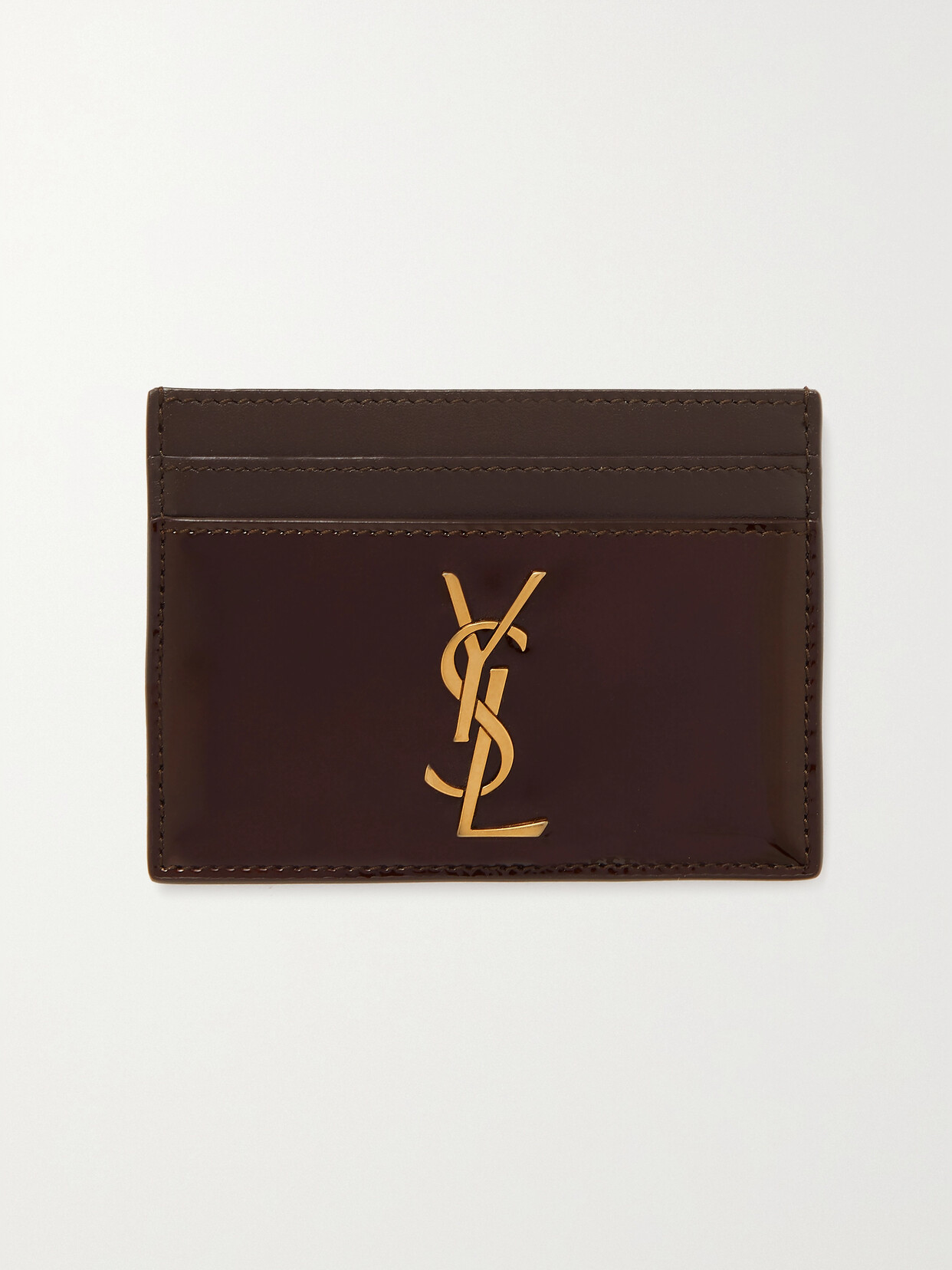 SAINT LAURENT Cassandre Embellished Leather Cardholder