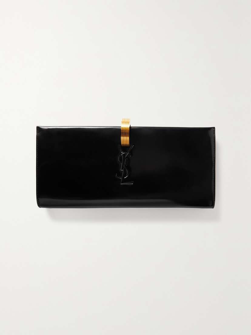 Saint Laurent Daria Patent-leather Clutch