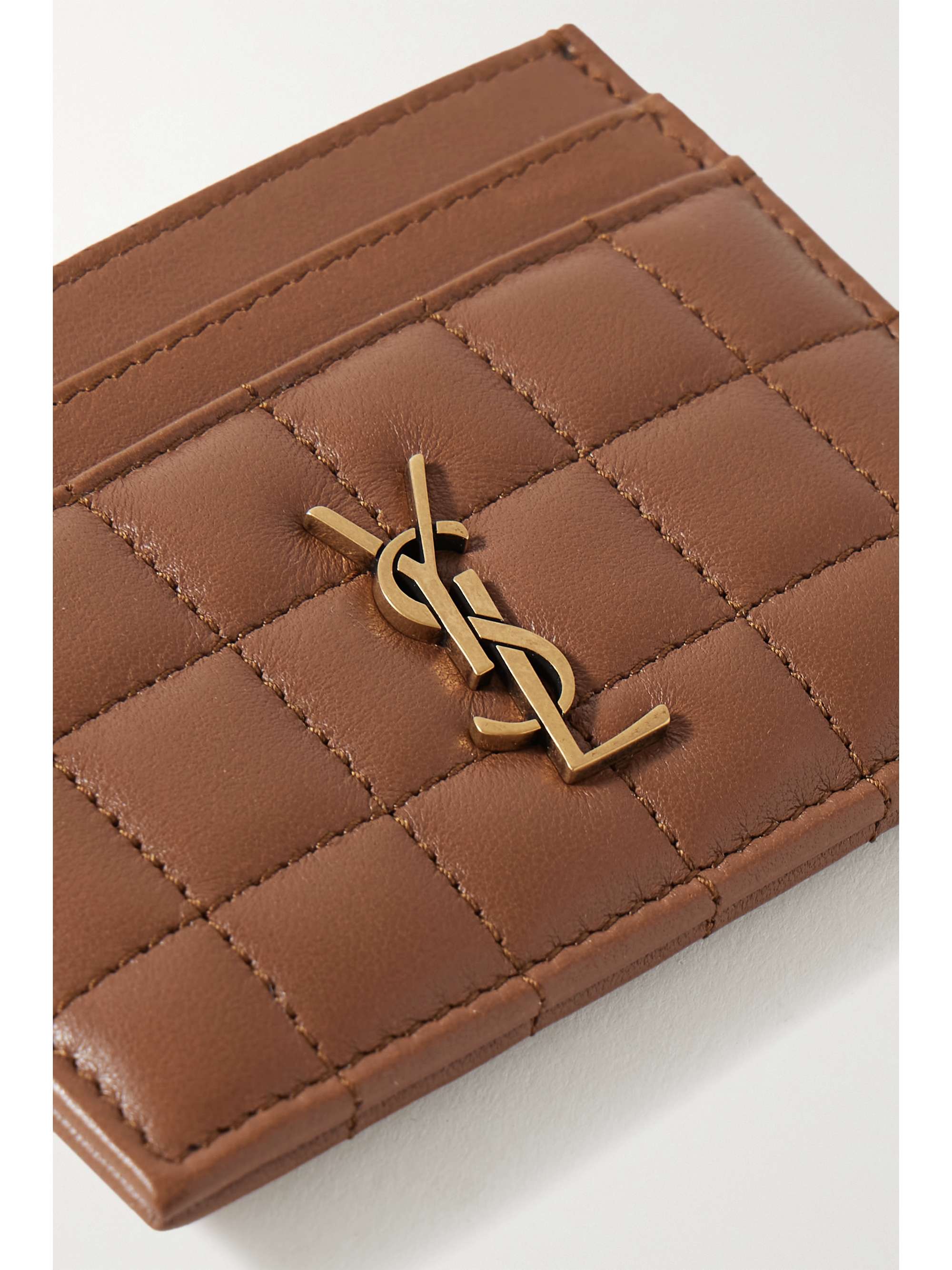 SAINT LAURENT Cassandre matelassé quilted leather cardholder