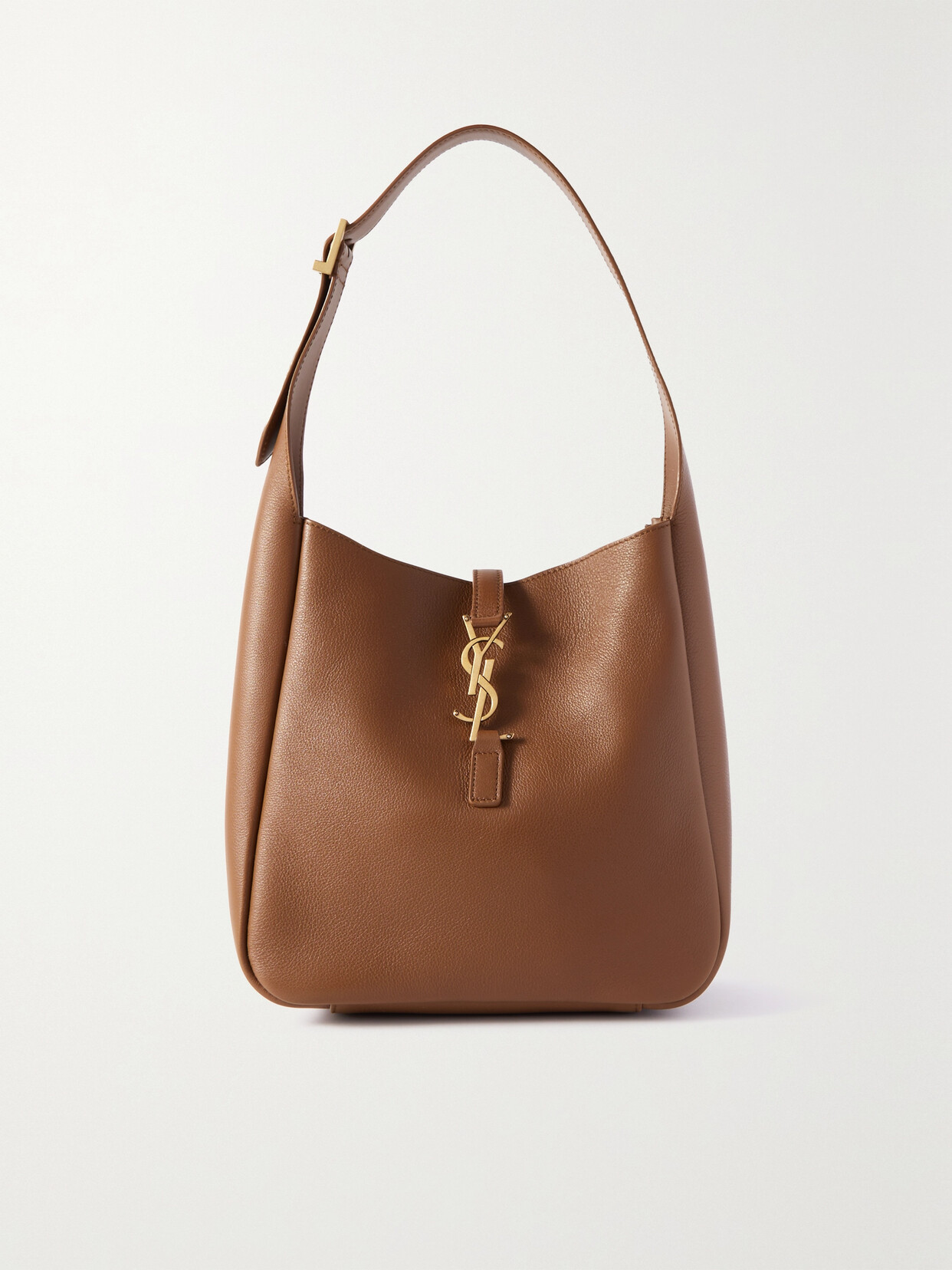 Saint Laurent Le 5 À 7 Supple Small Leather Shoulder Bag In Brown