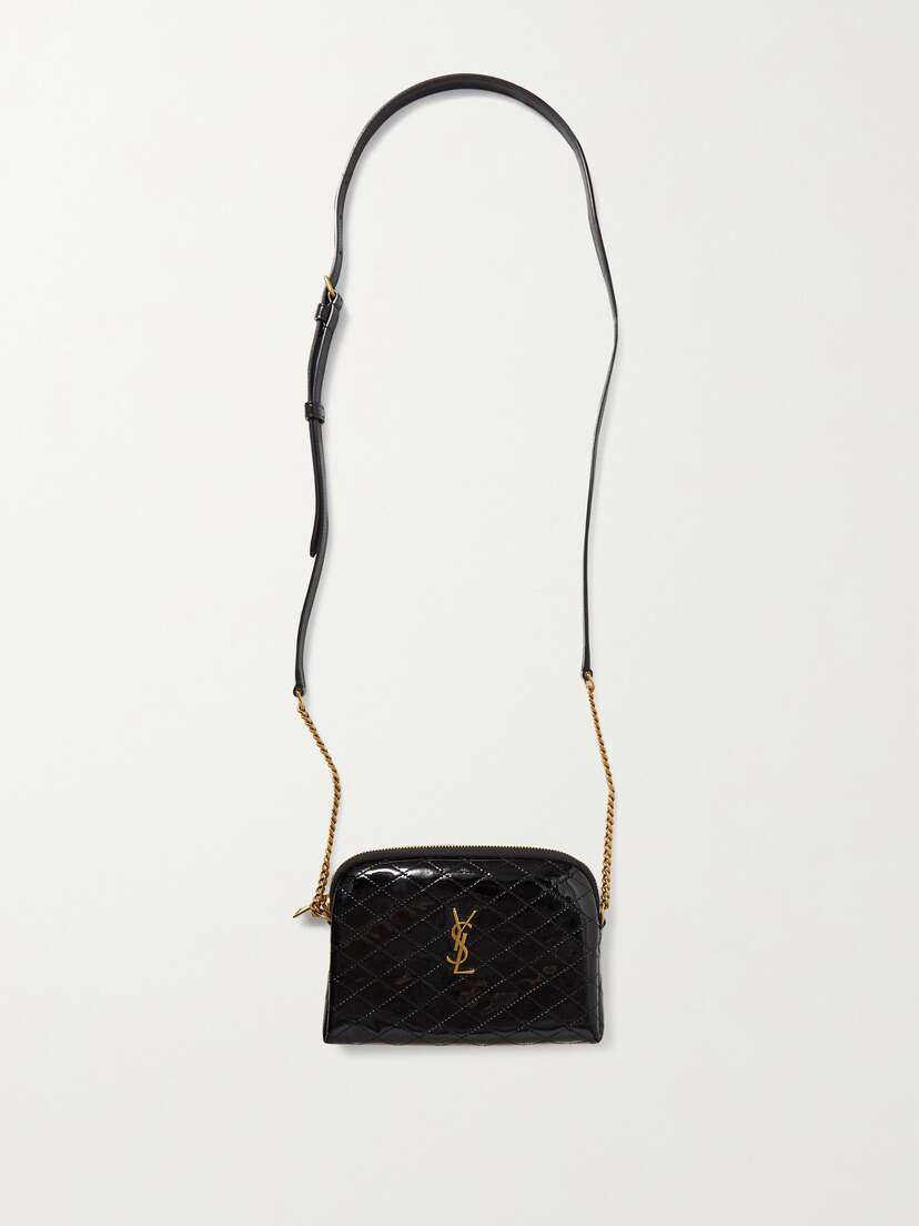 Saint Laurent Gaby Quilted Patent-leather Shoulder Bag