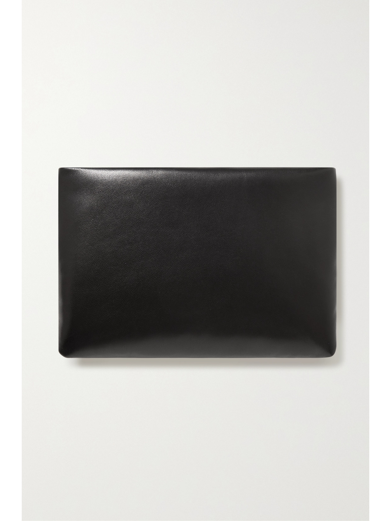 Shop Saint Laurent Calypso Small Padded Leather Clutch In Black