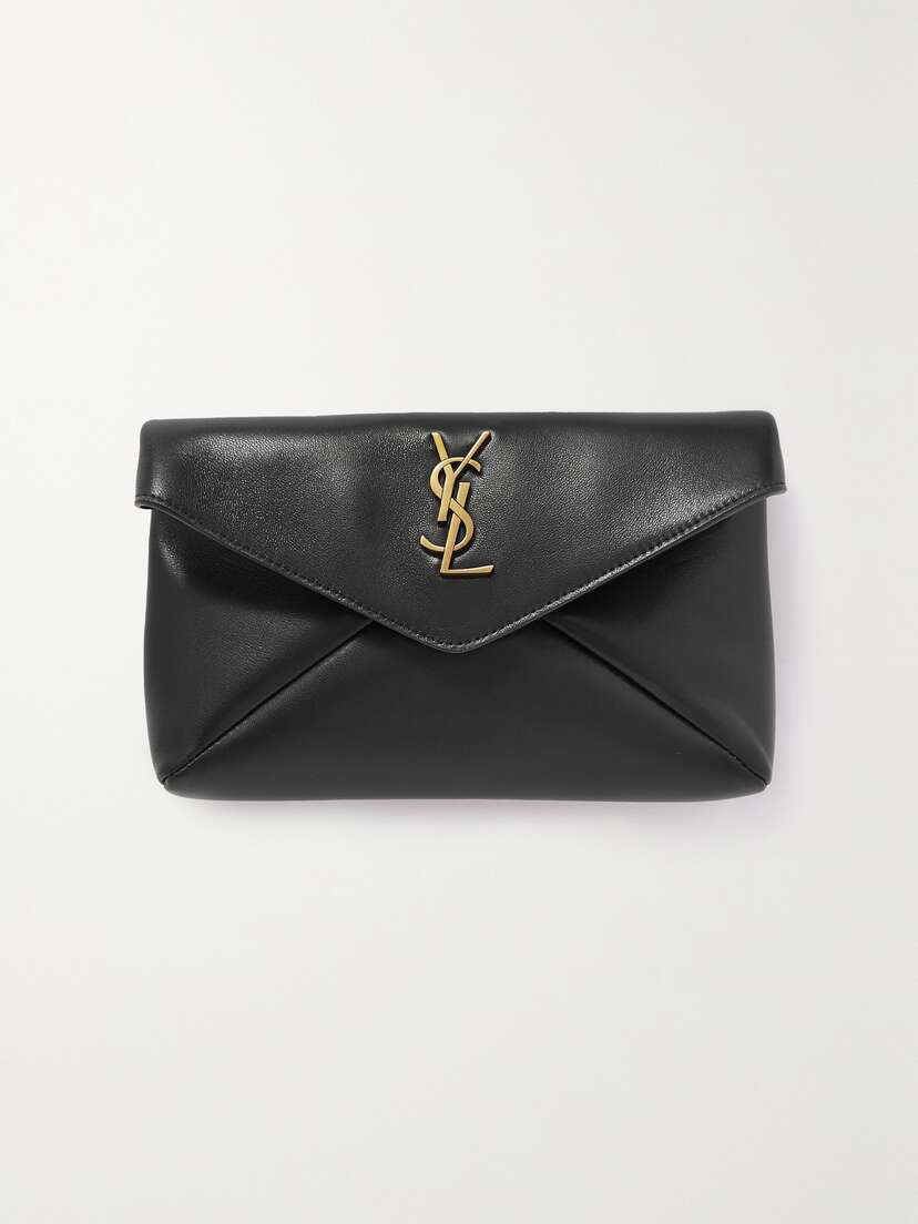 Saint Laurent Cassandre Small Leather Clutch