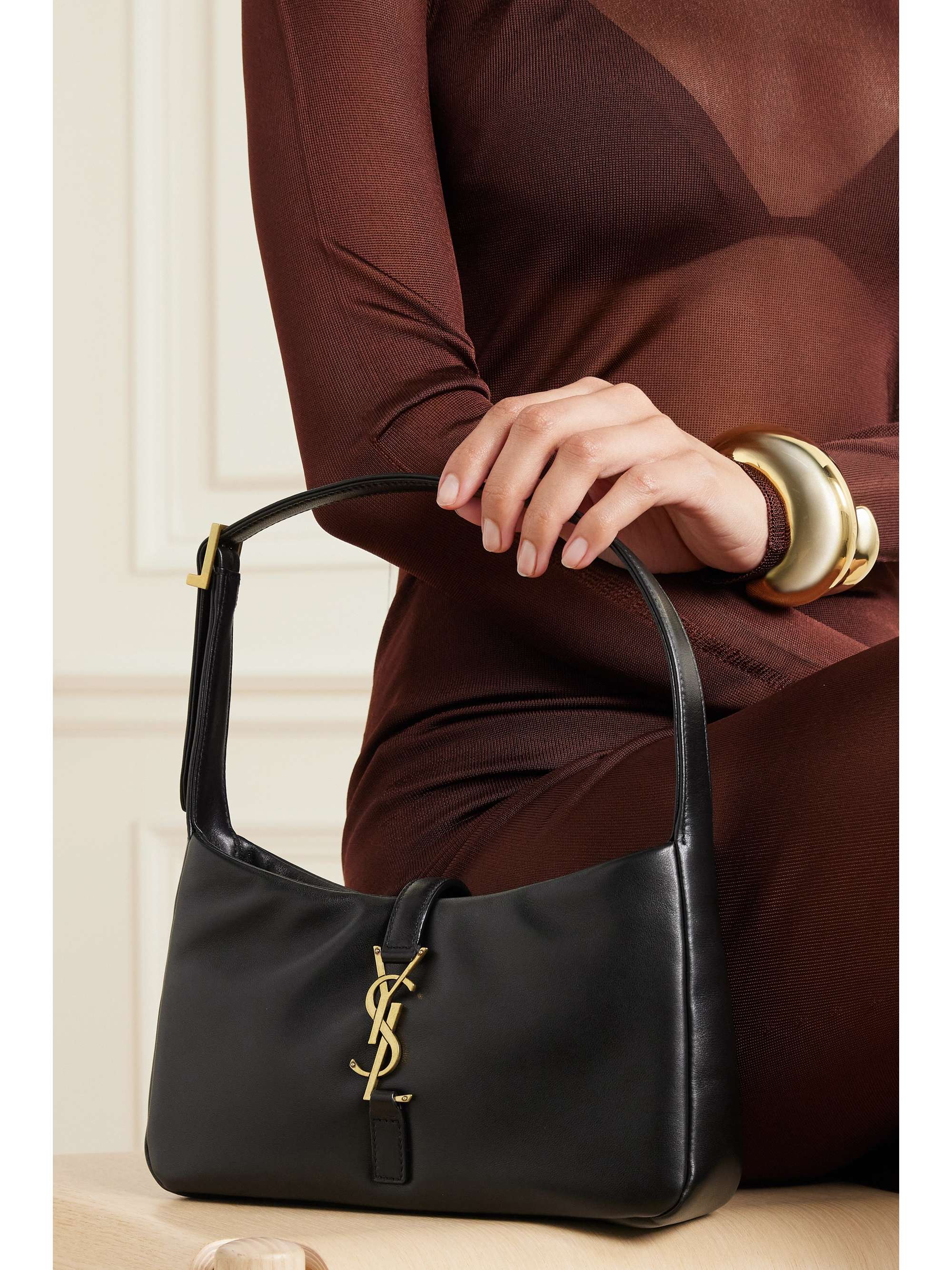 ysl shoulder bag brown
