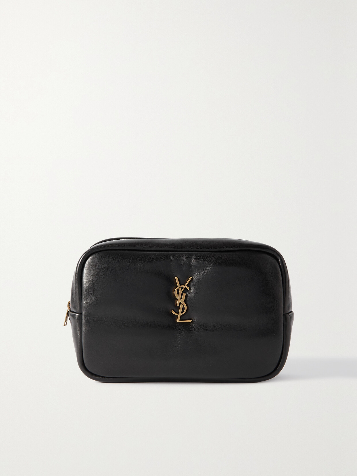 Saint Laurent Cassandre Leather Cosmetics Case In Black