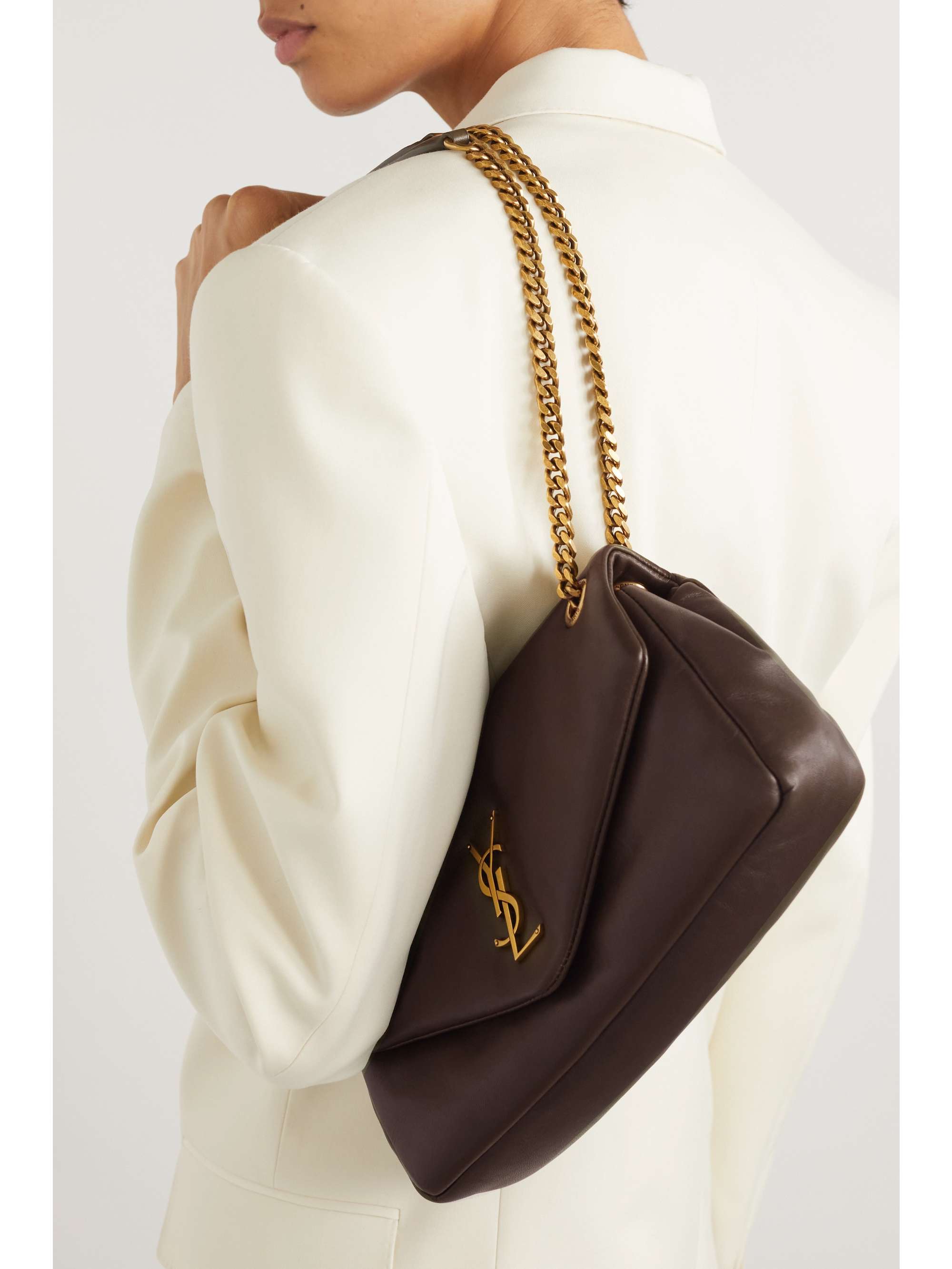 SAINT LAURENT Calypso padded leather shoulder bag | NET-A-PORTER