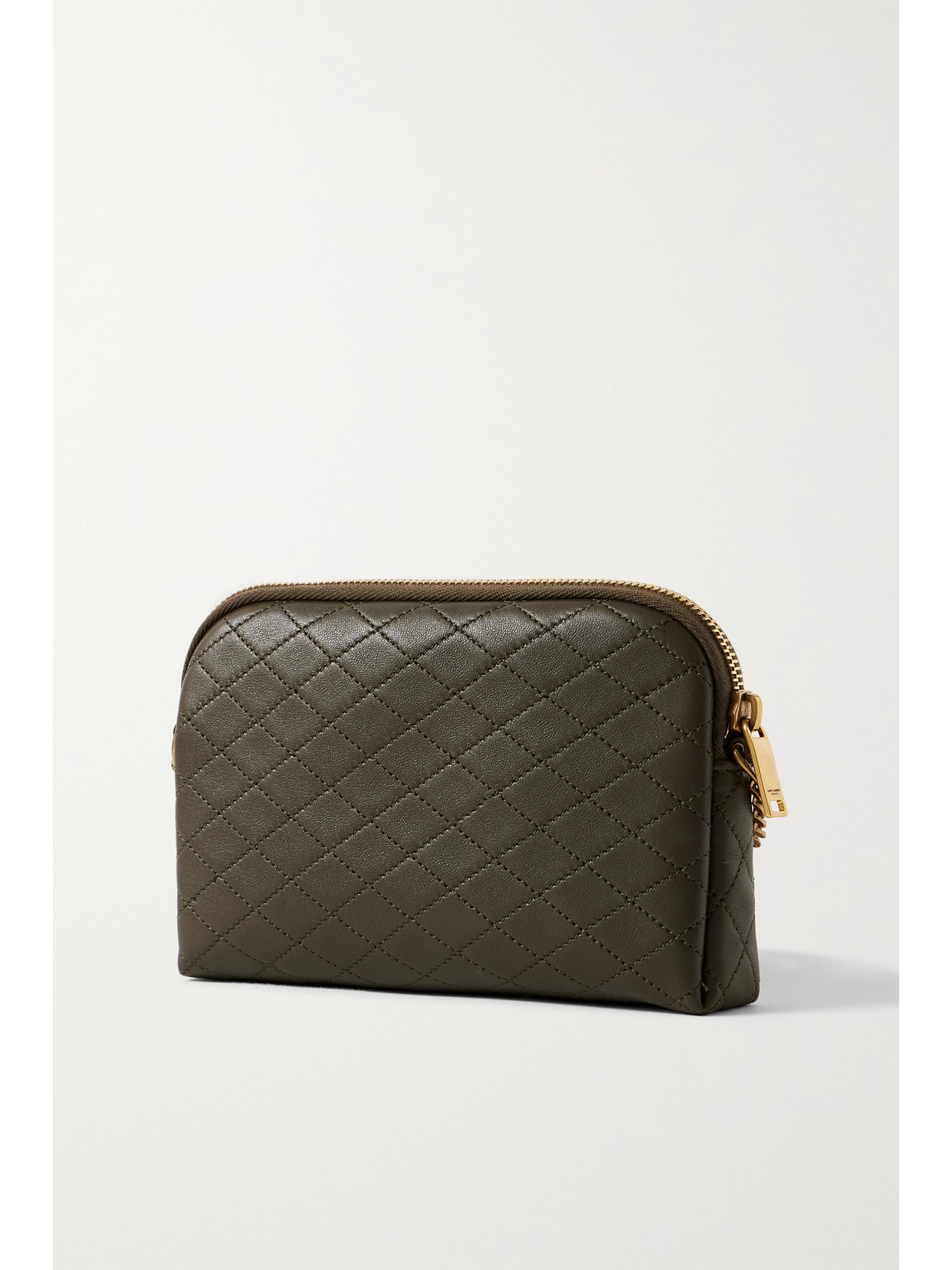 Saint Laurent Gaby Quilted Leather Shoulder Bag In Green