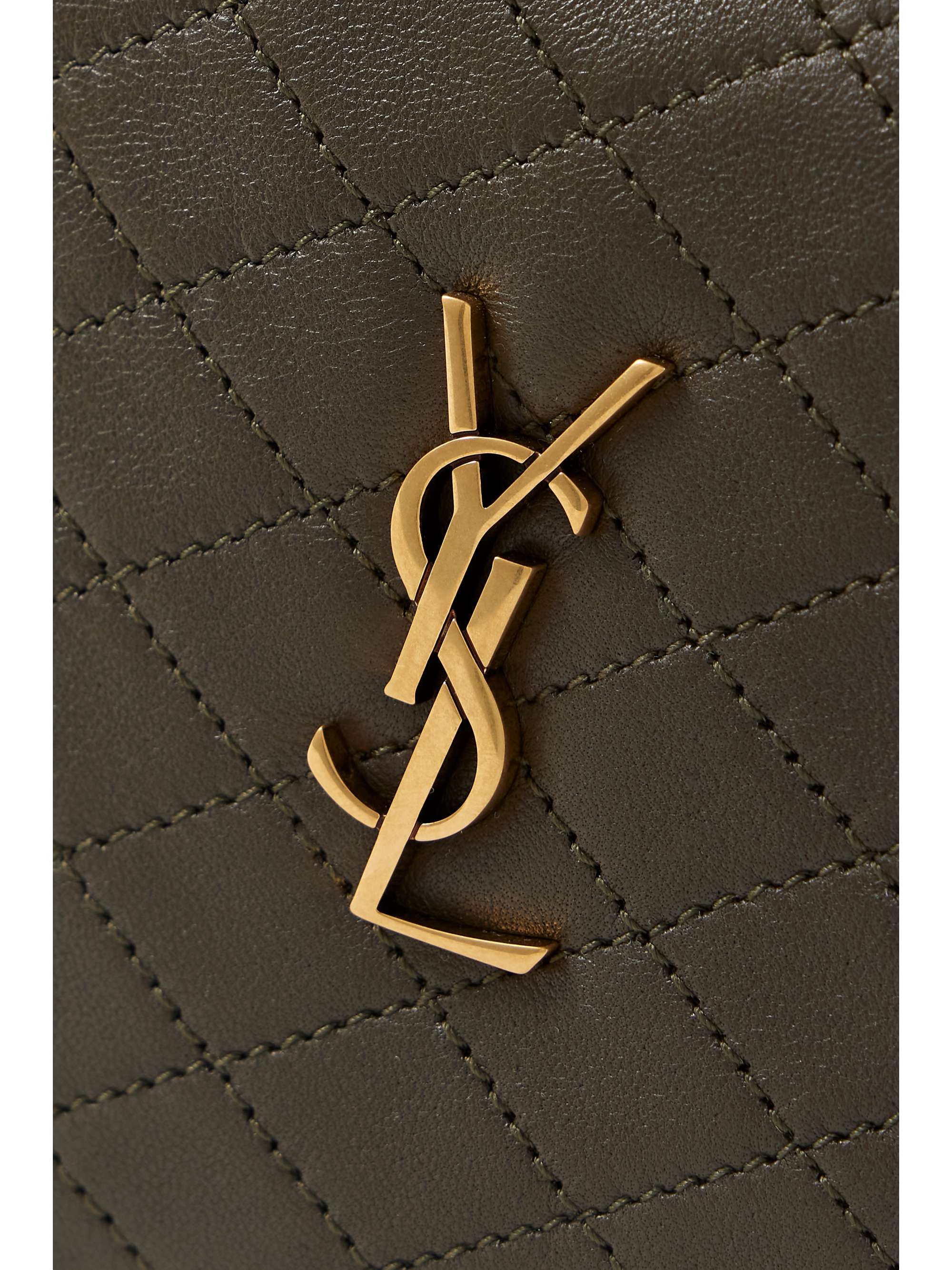 SAINT LAURENT Gaby Schultertasche aus gestepptem Leder NET A PORTER