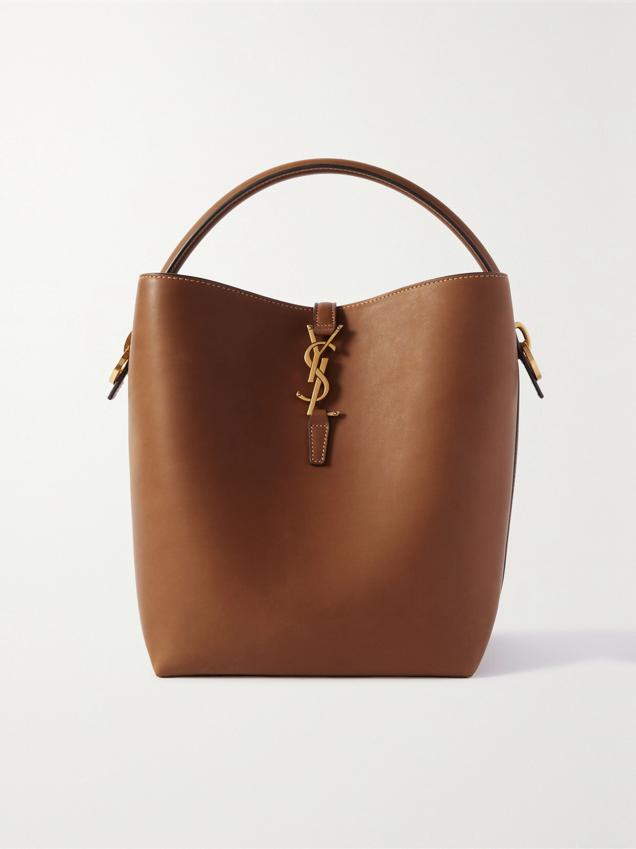 Saint Laurent Le 37 Leather Shoulder Bag In Brown