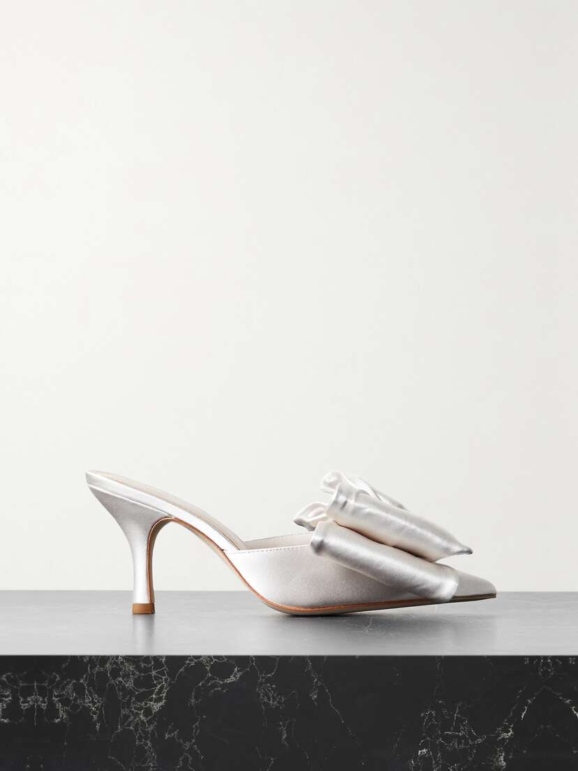 Loeffler Randall Margot Bow-embellished Satin Pumps
