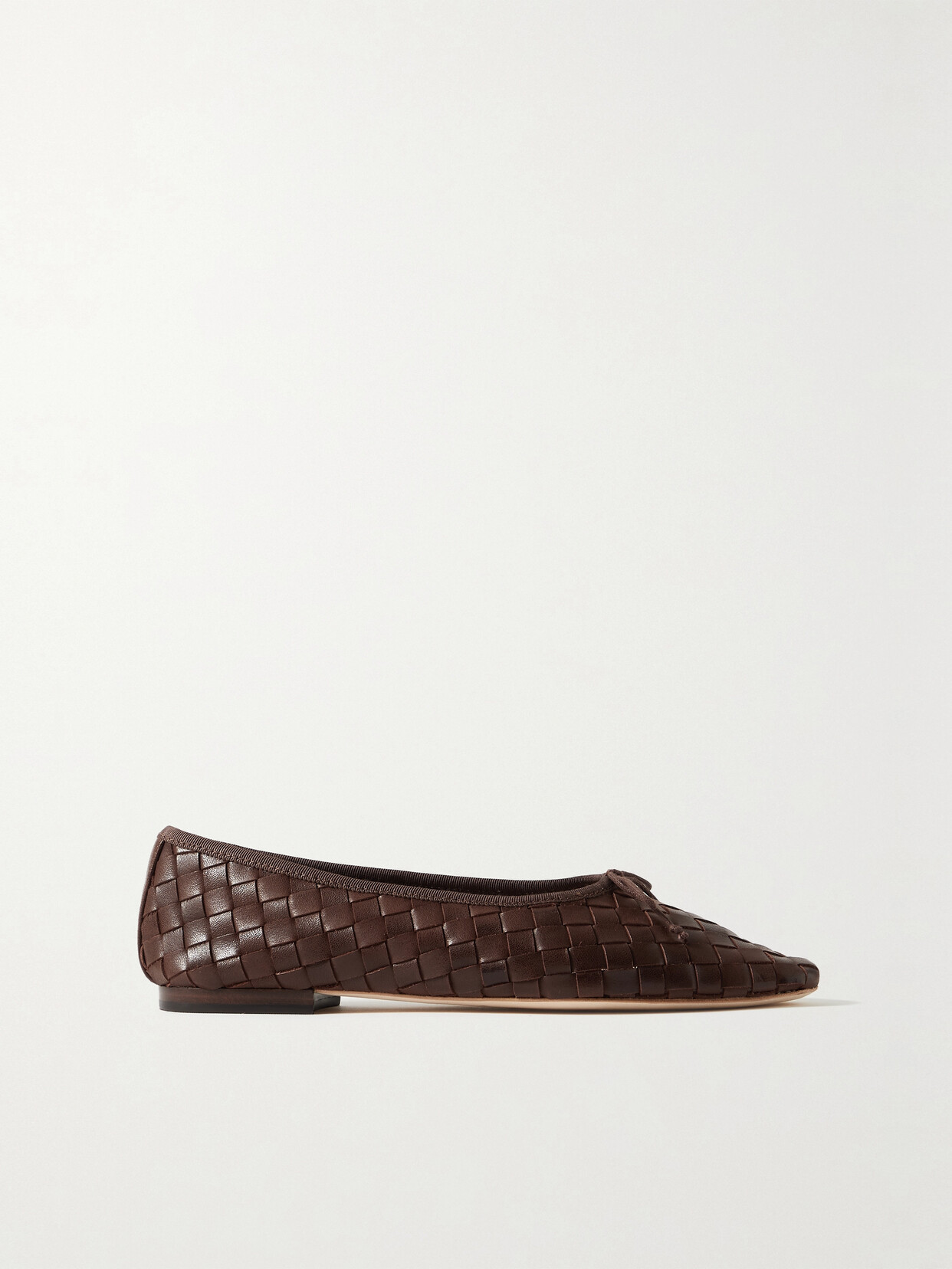 Loeffler Randall - Landry Woven Leather Ballet Flats - Brown