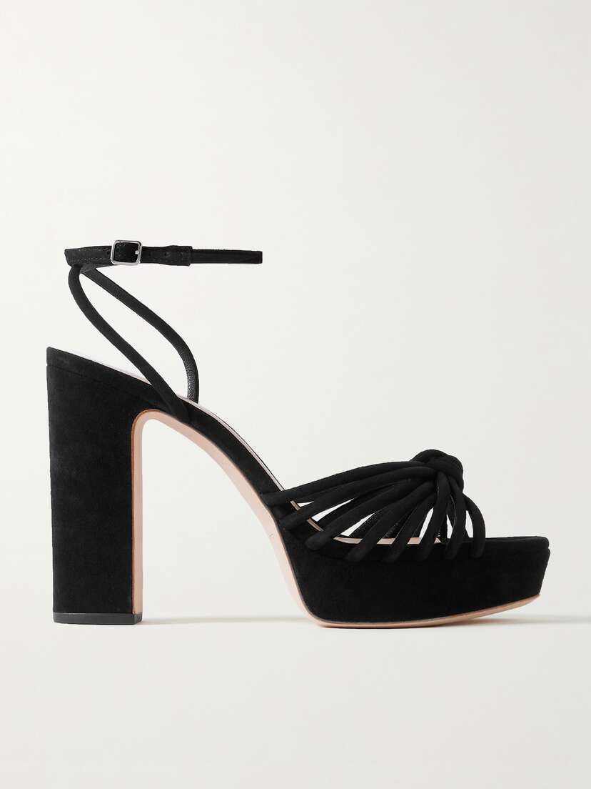 Loeffler Randall Rivka Knotted Suede Sandals