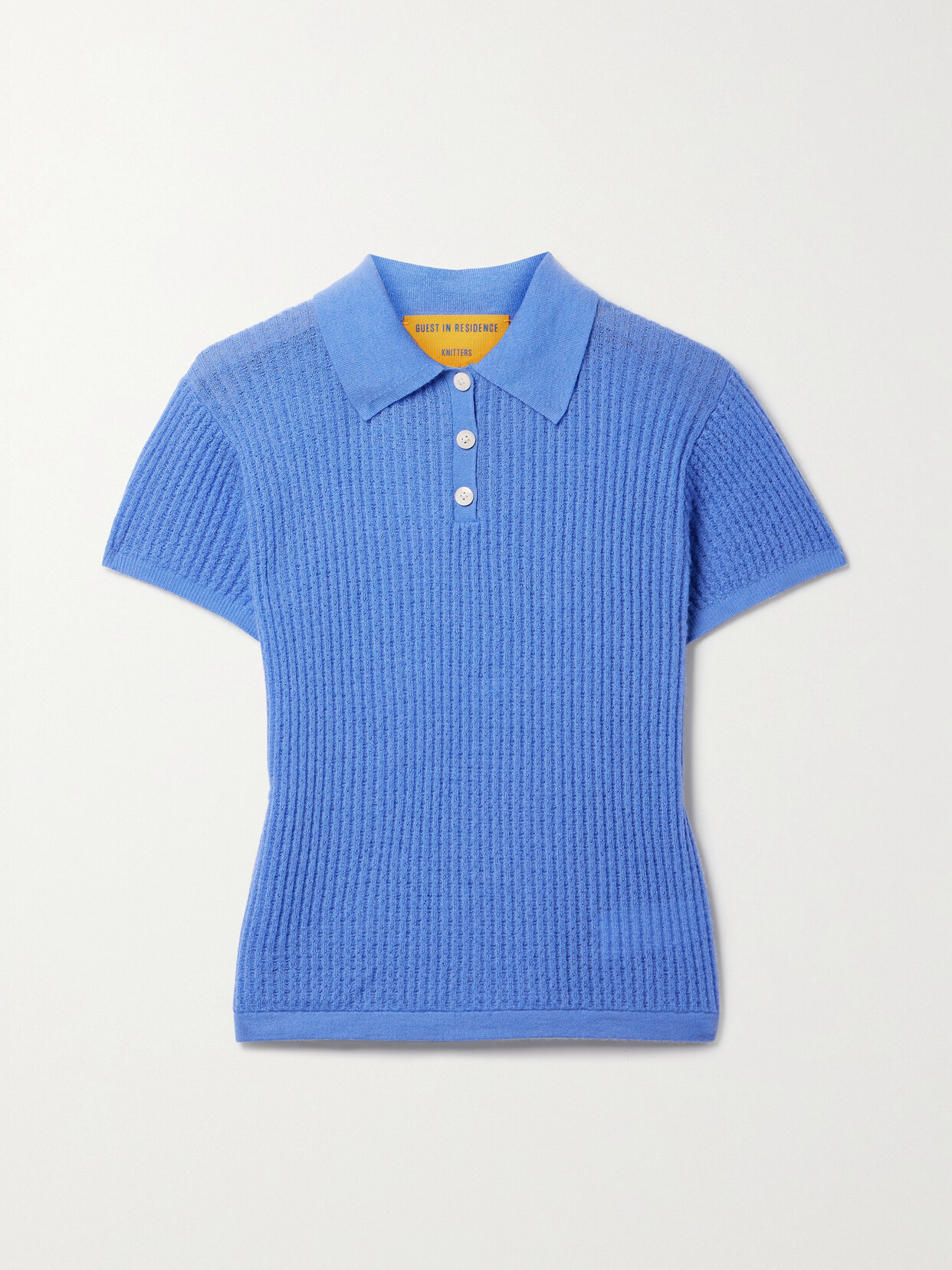 Guest In Residence Shrunken Cashmere Polo In Blue