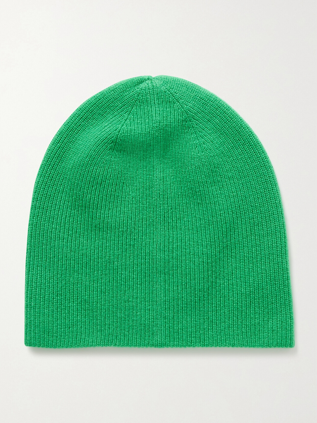 Guest In Residence The Inside Out! Reversible Two-tone Ribbed Cashmere Beanie In Green