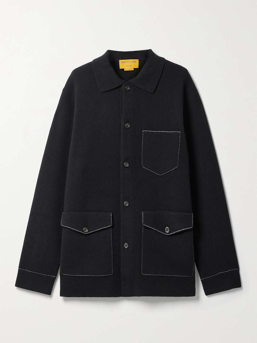 Guest In Residence Industry Oversized Topstitched Cashmere Jacket
