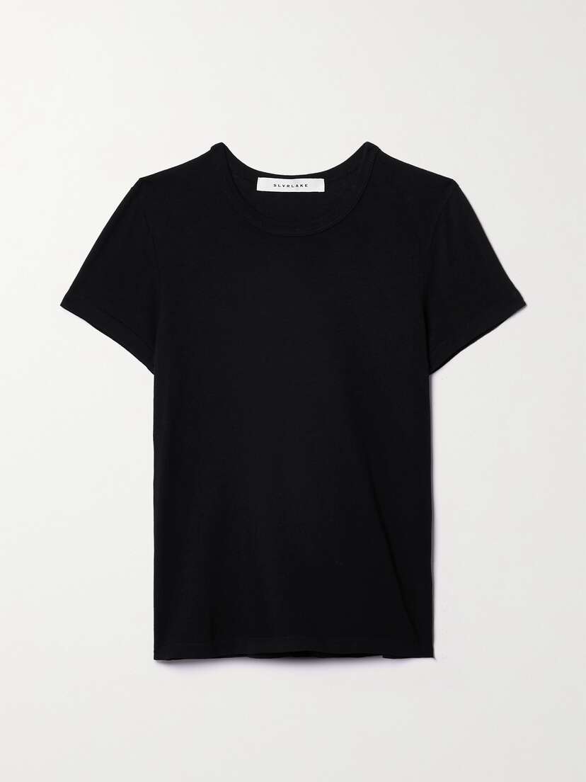 SLVRLAKE Baby Tee Cropped Cotton-jersey T-shirt