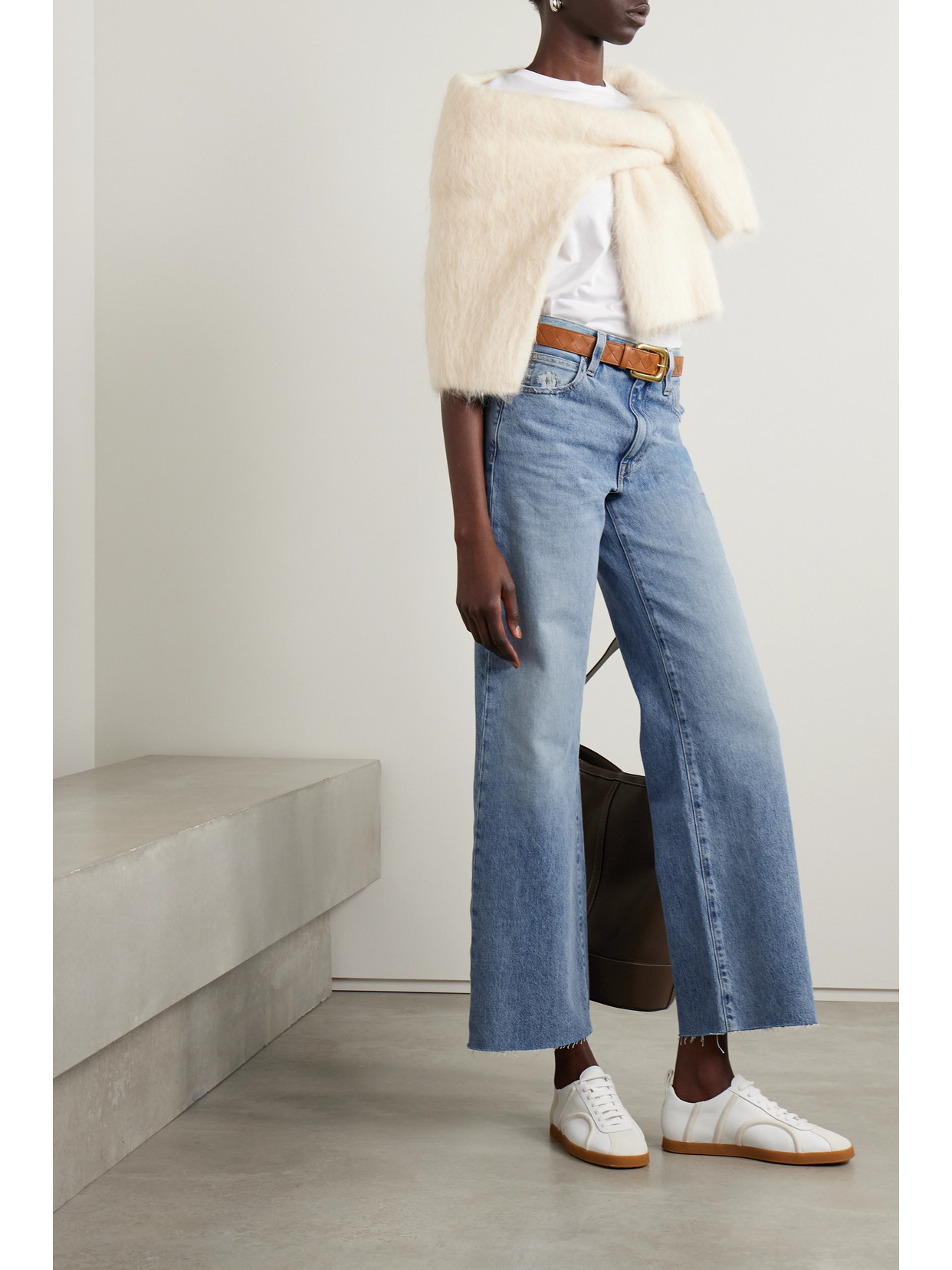 Slvrlake Grace Organic Cotton Wide Leg Jeans In Blue