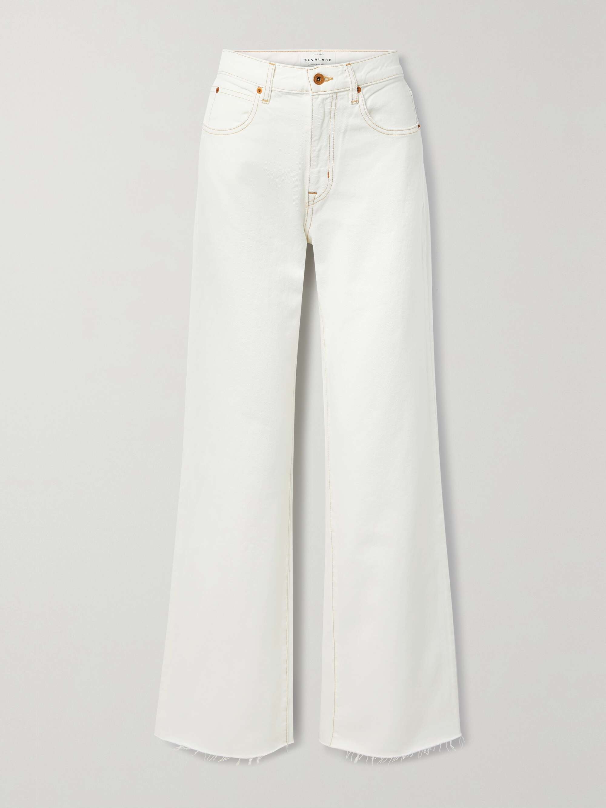 Frayed wide leg jeans deals