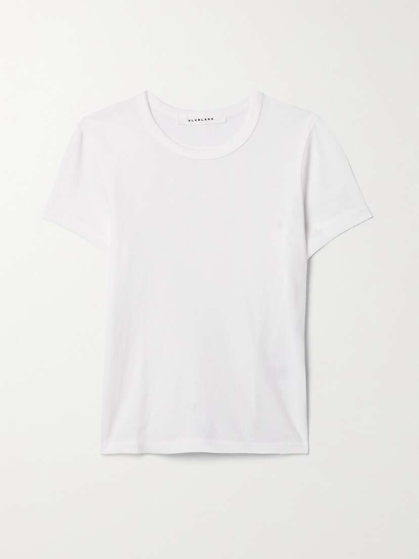 SLVRLAKE Baby Tee Cropped Cotton-jersey T-shirt - x large