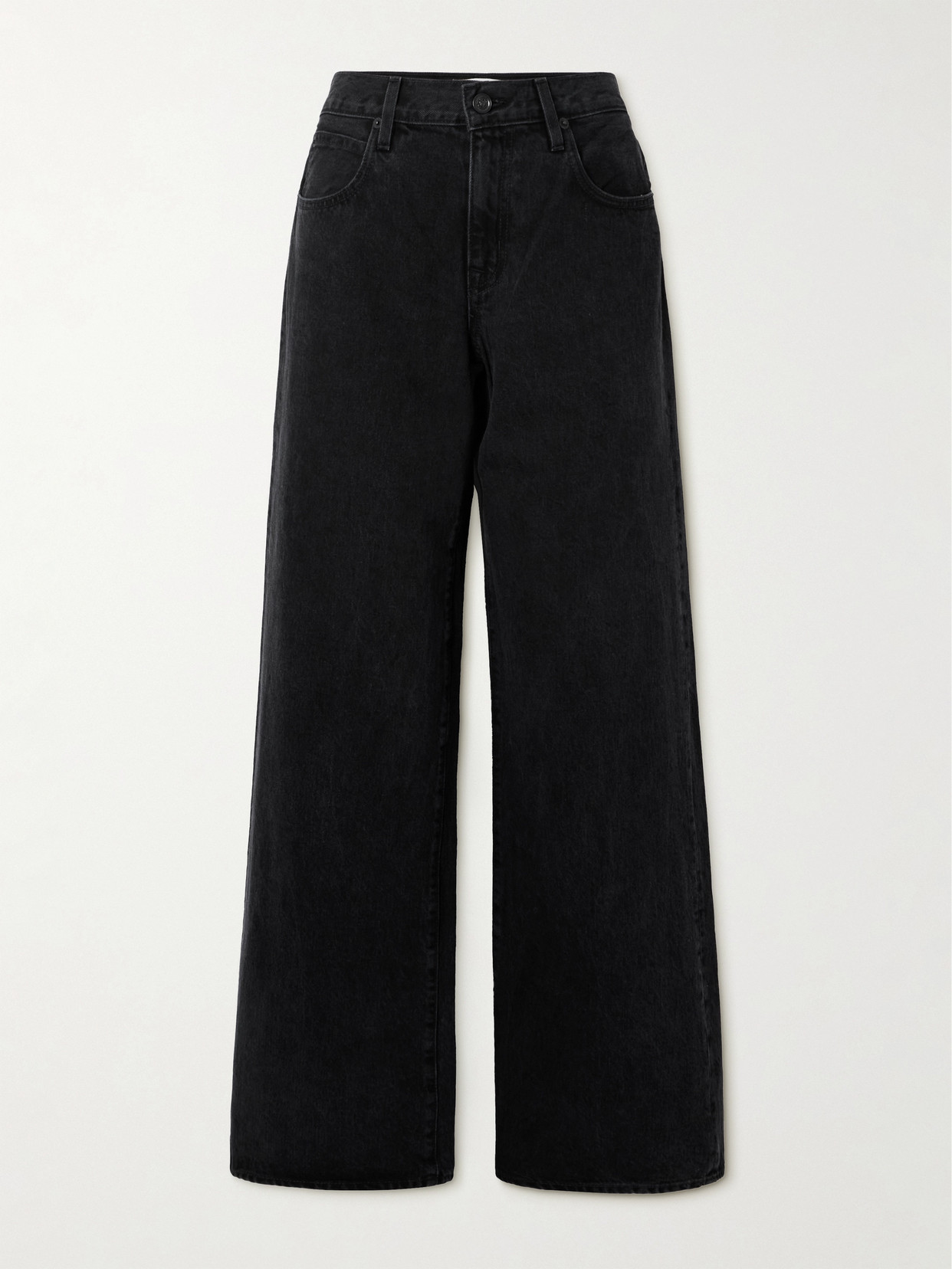 Slvrlake + Net Sustain High-rise Wide-leg Organic Jeans In Black