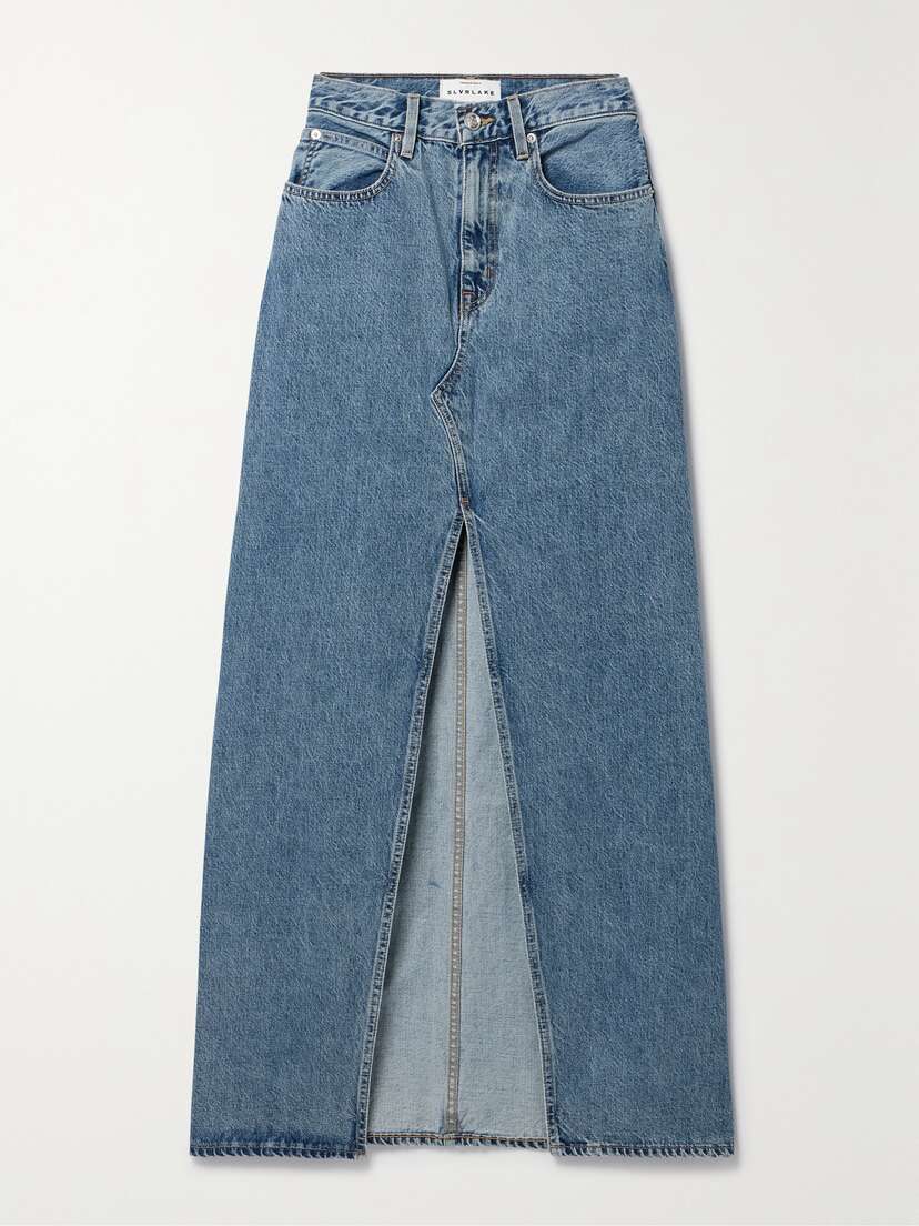 SLVRLAKE Dallas Organic Denim Maxi Skirt