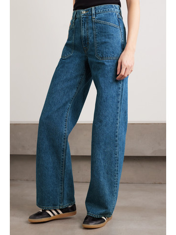 SLVRLAKE Grace organic high-rise wide-leg jeans