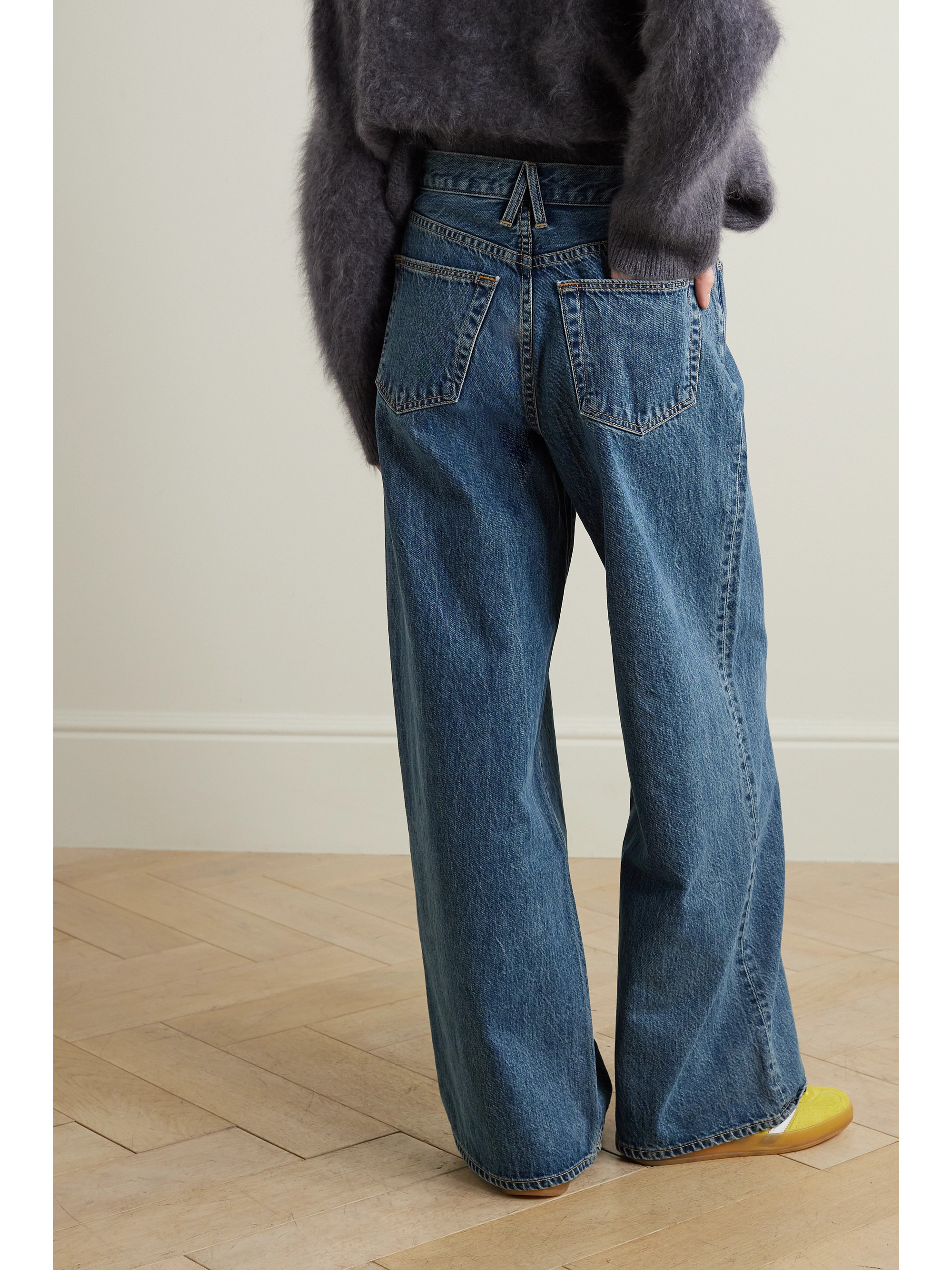 SLVRLAKE Abby pleated high-rise wide-leg jeans thumbnail