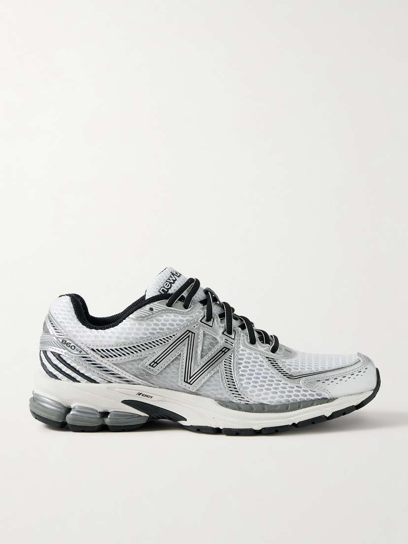 New Balance 860v2 Leather-trimmed Mesh Sneakers